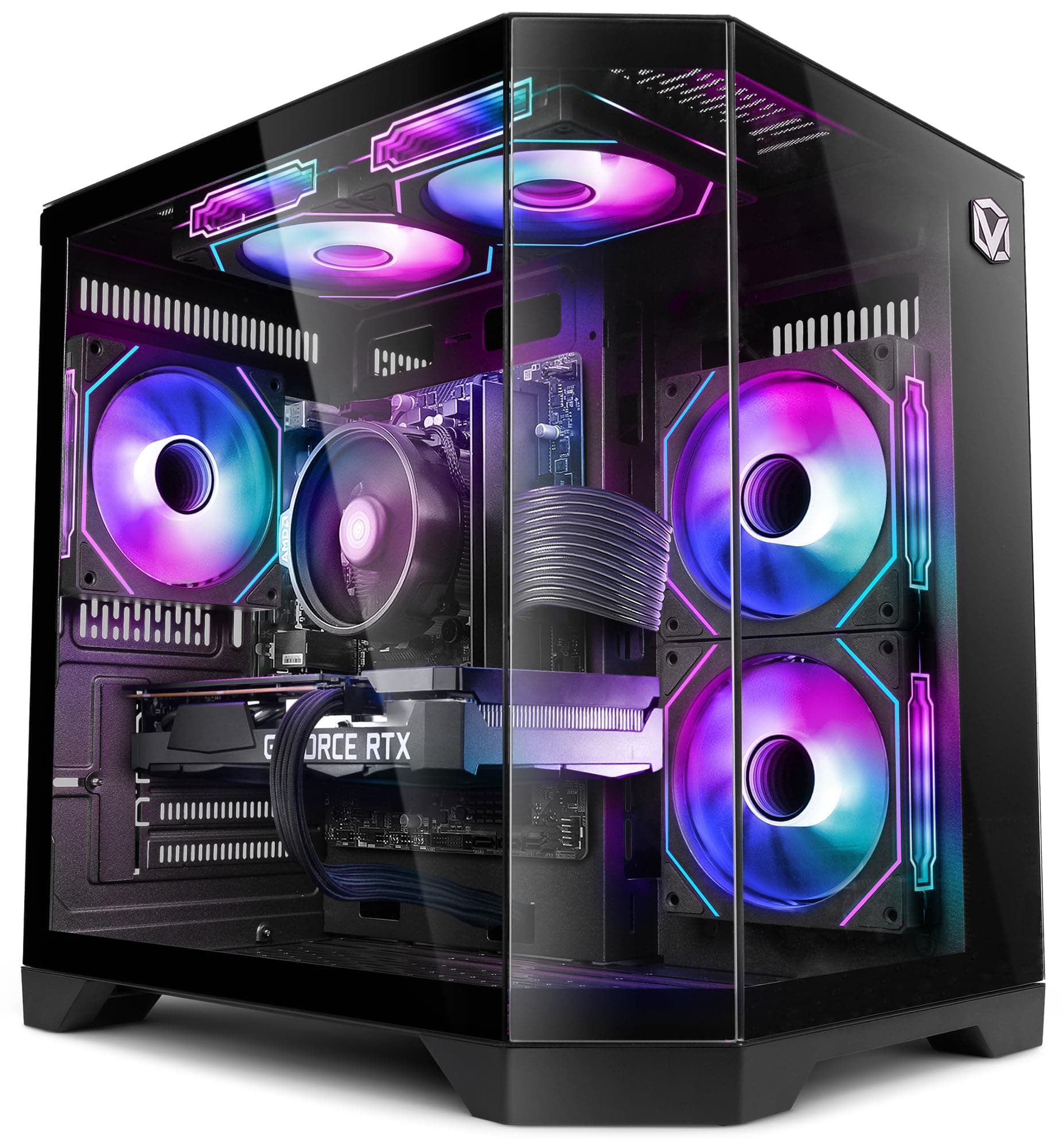 Vibox V-528 Gaming PC • AMD Ryzen 5 5500 6-Kern • Nvidia RTX 5060 Ti 8GB • 16GB RAM • 1TB SSD• Windows 11 • WLAN 6 + Bluetooth 5.4 Schwarz 1 TB 16 GB RTX 5060 Ti Windows 11 Home