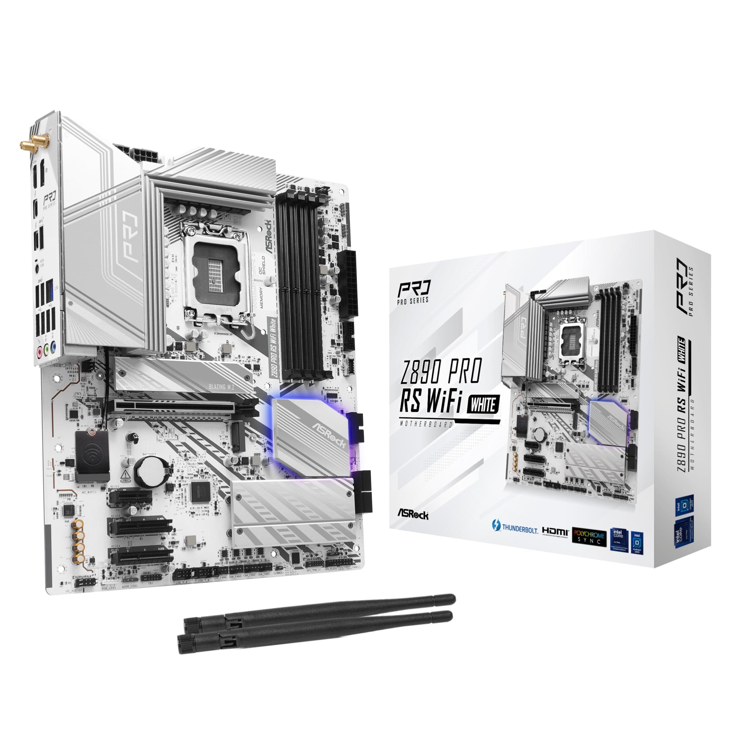 ASRock Z890 Pro RS WiFi White Mainboard Bild 2