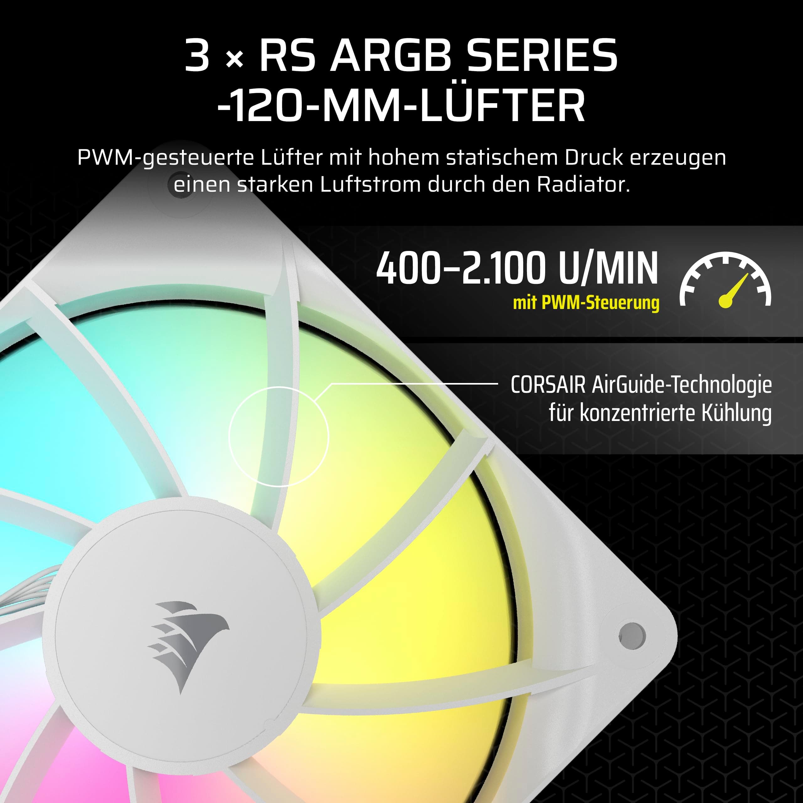 Corsair Nautilus 360 RS ARGB CPU-Flüssigkeitskühler – 360mm AIO – Geräuscharm – Direkter Mainboard-Anschluss – Intel LGA 1851/1700, AMD AM5/AM4 – 3X RS120 ARGB-Ventilatoren Inbegriffen – Weiß ARGB 360mm Weiß Bild 7