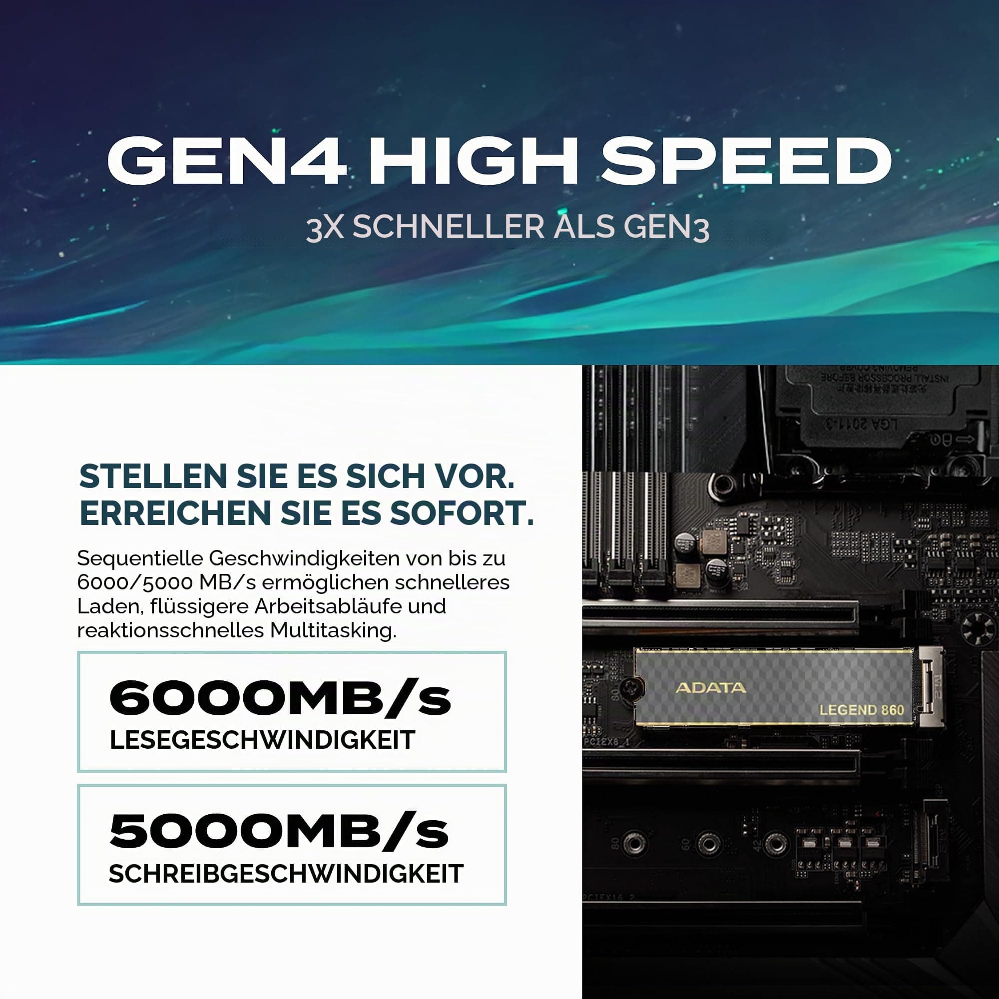 ADATA Legend 860 Solid State Drive - 1000 GB, SLEG-860-1000GCS Bild 8