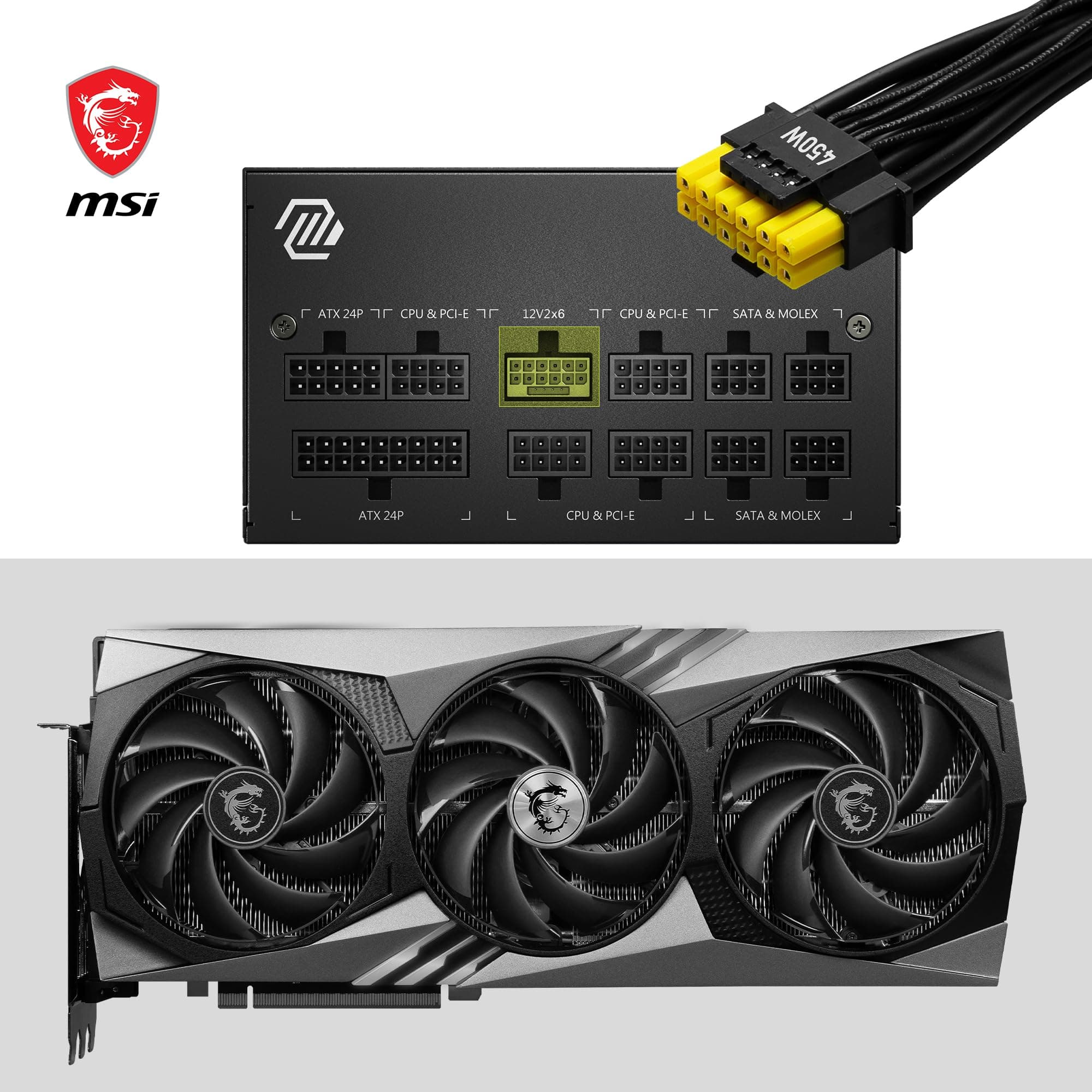 MSI MAG A750GL PCIE5 Netzteil, 750W, 80 Plus Gold vollmodular, ATX 3.0, unterstützt PCIe 5.0 GPU, 120mm FDB Lüfter mit dynamischen Kugellager, Full-Bridge LLC, Schwarze Flachkabel - 7 Jahre Garantie 750W PCIE5 Bild 7