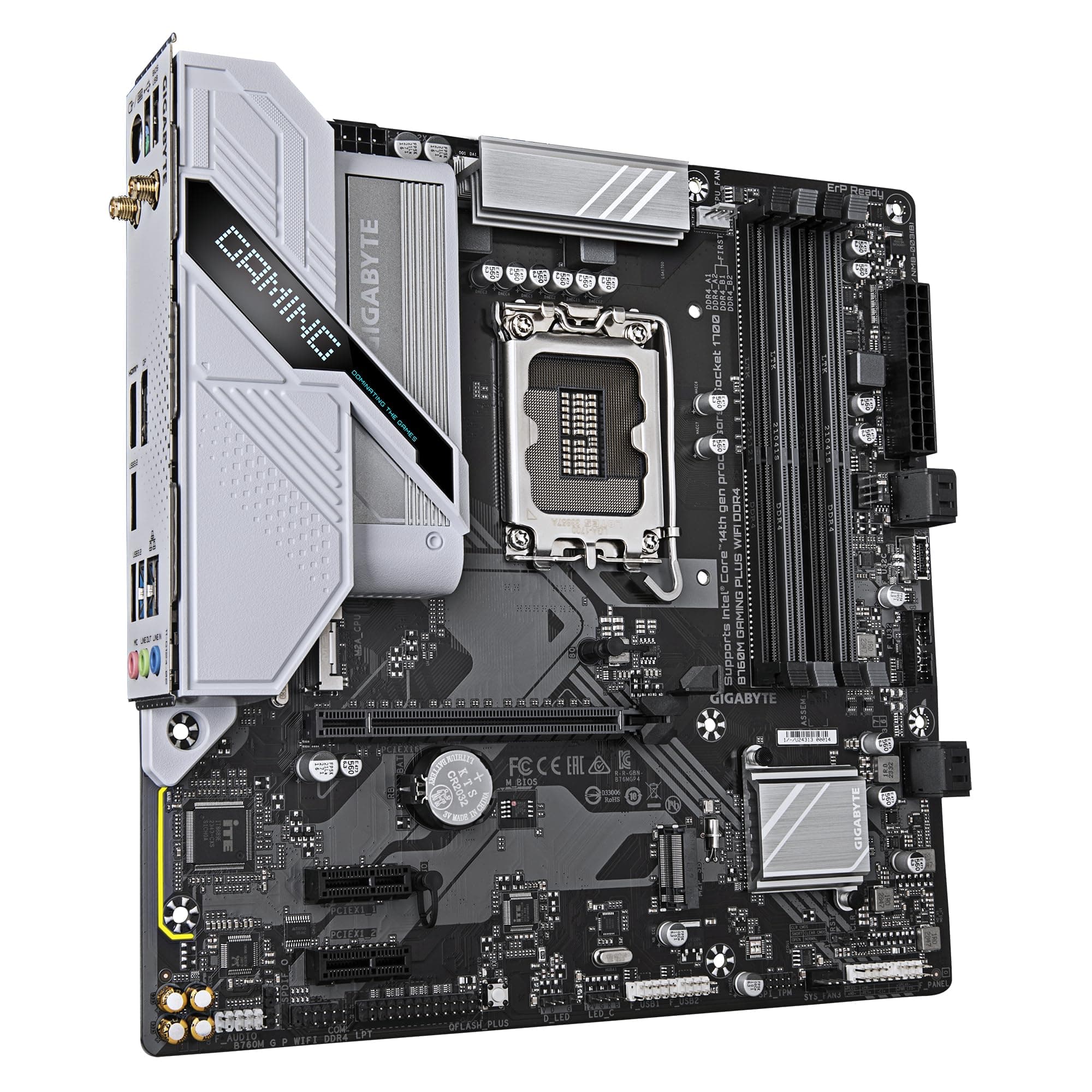GIGABYTE B760M Gaming Plus WiFi DDR4-Mainboard - Unterstützt 14. Gen. Intel Core CPUs, 4+1+1 Phasen VRM, bis zu 5333 MHz DDR4 (OC), 2xPCIe 4.0 M.2, Wi-Fi 6, 1 GbE LAN, USB 3.2 Gen 1 Bild 5
