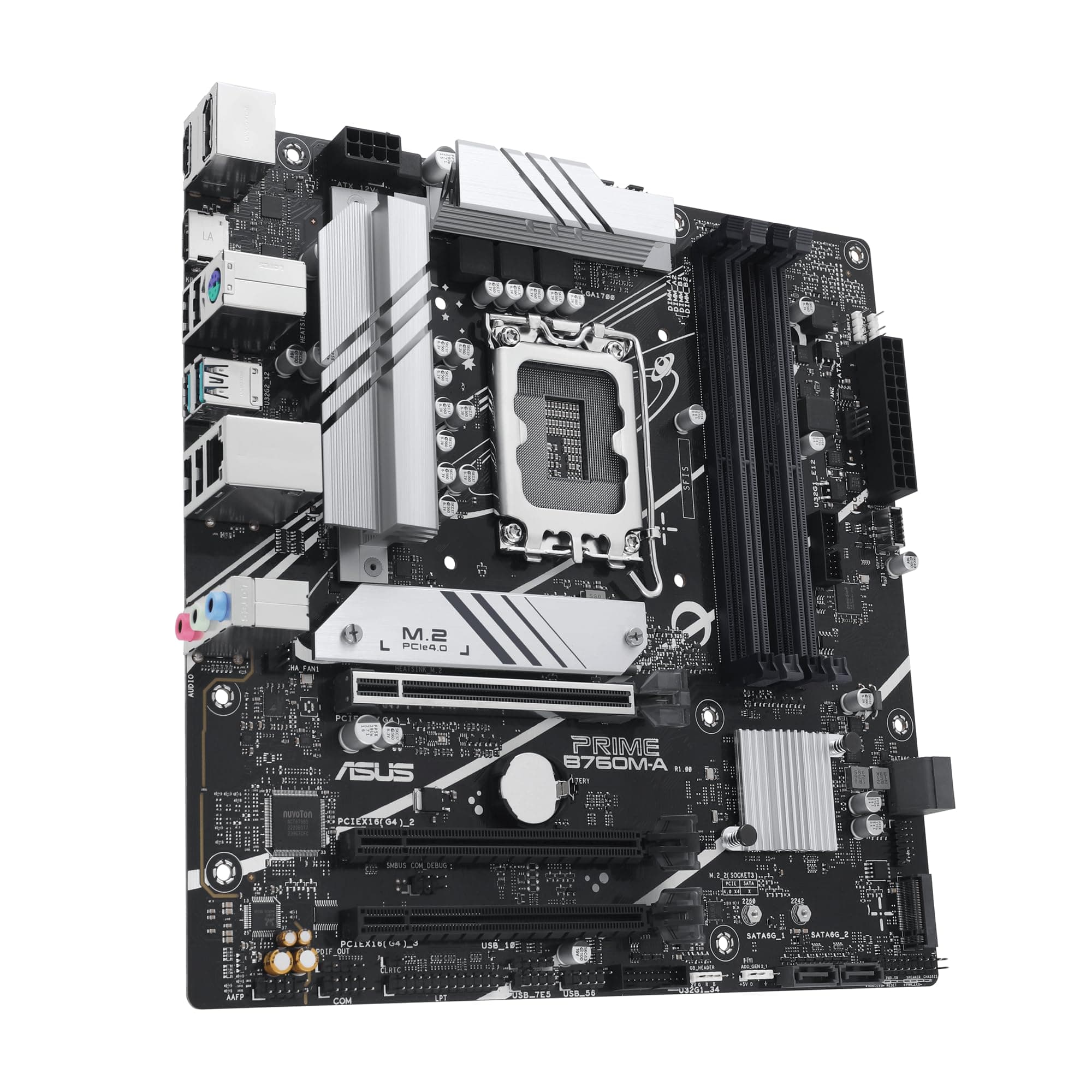 ASUS Prime B760M-A-CSM Business Mainboard Sockel Intel LGA 1700 (Intel B760, mATX, DDR5 Speicher, 2X PCIe 4.0 M.2, Aura Sync) Bild 7