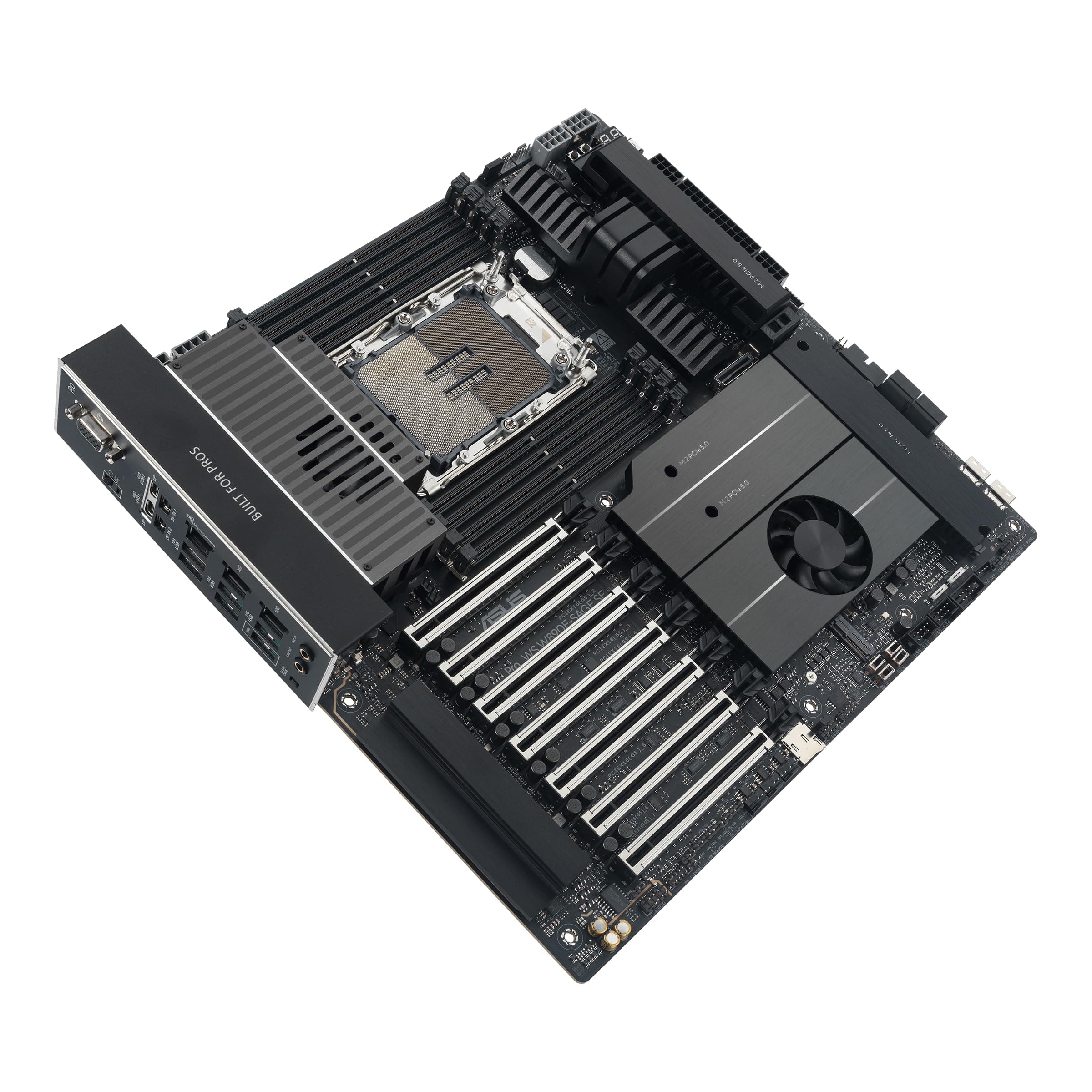 ASUS PRO WS W890E-SAGE SE Intel LGA4710-2 EEB Workstation-Mainboard (7 PCIe 5.0 x16 Steckplätze, Multi-GPU-Unterstützung, Robustes 16+2+2+1+2 Power-Stage-Design, 4 PCIe 5.0 M.2 Steckplätze) Bild 5