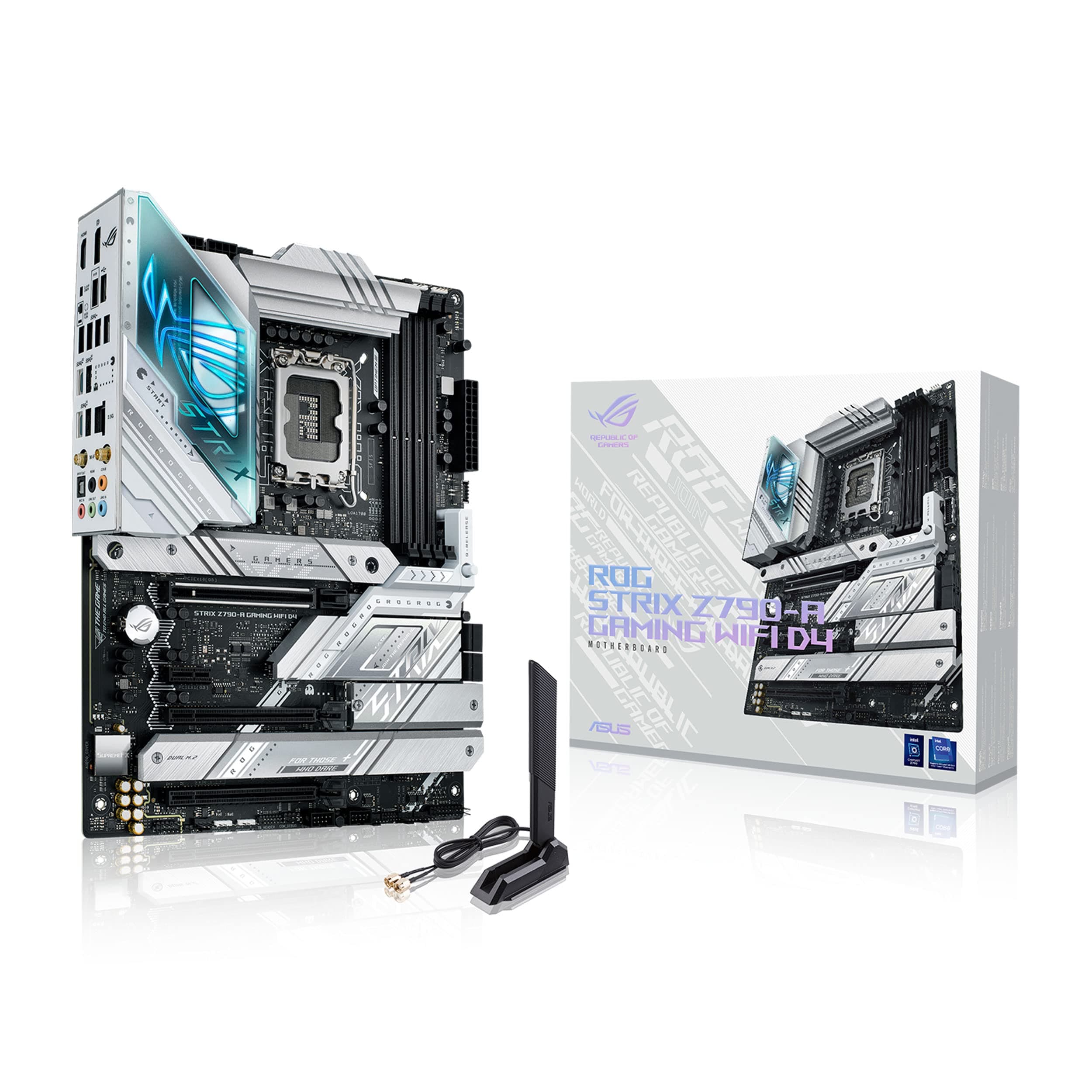 ASUS ROG Strix Z790-A Gaming WiFi D4 Mainboard Sockel Intel LGA1700 (ATX, DDR4 Speicher, 4X M.2, PCIe 5.0, WiFi 6E, AI Overclocking, Aura Sync) Bild 2