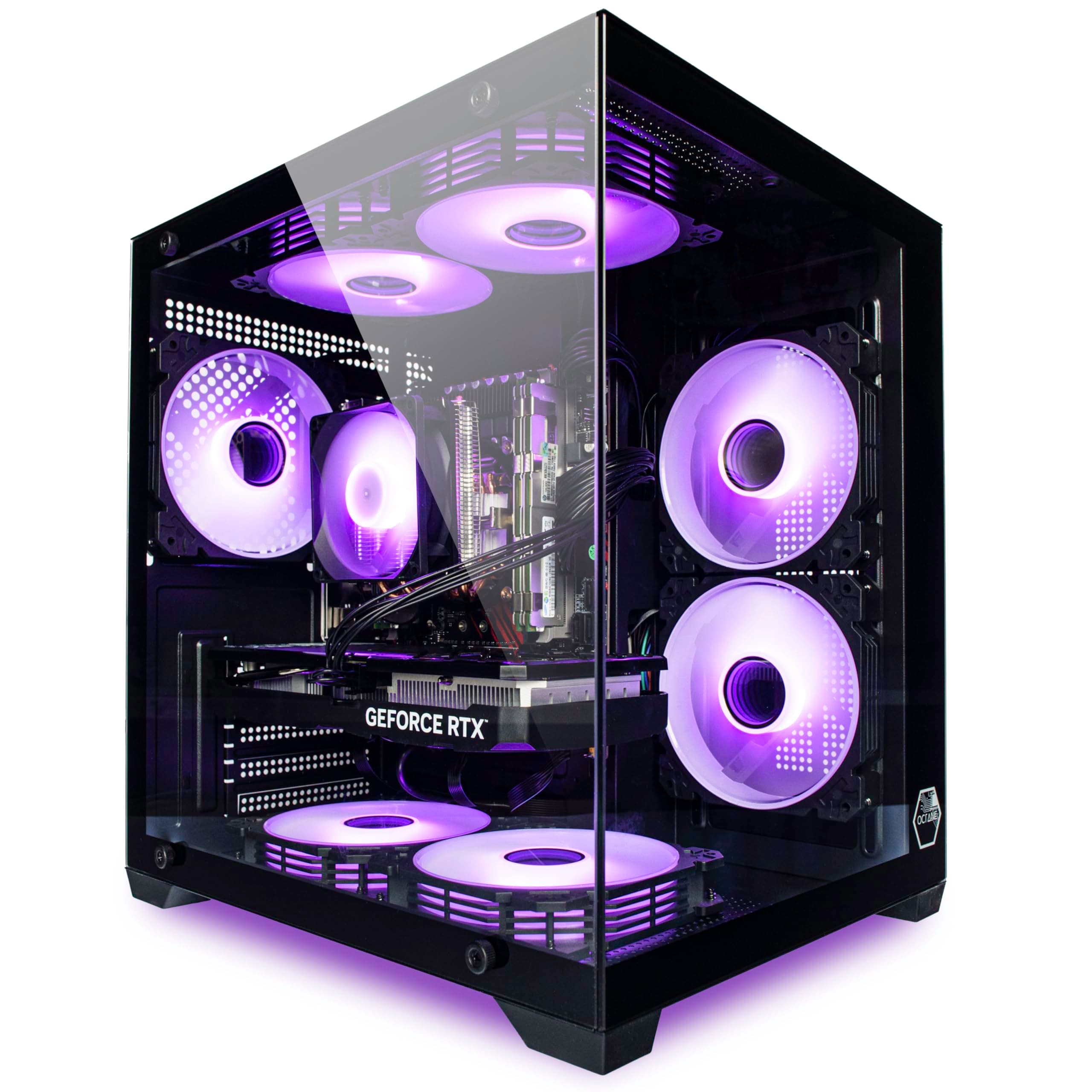 Gaming PC Venom, RGB, 64GB RAM + 1TB SSD, AMD RX 590 8GB, Intel E5, WiFi, Bluetooth (schwarz)