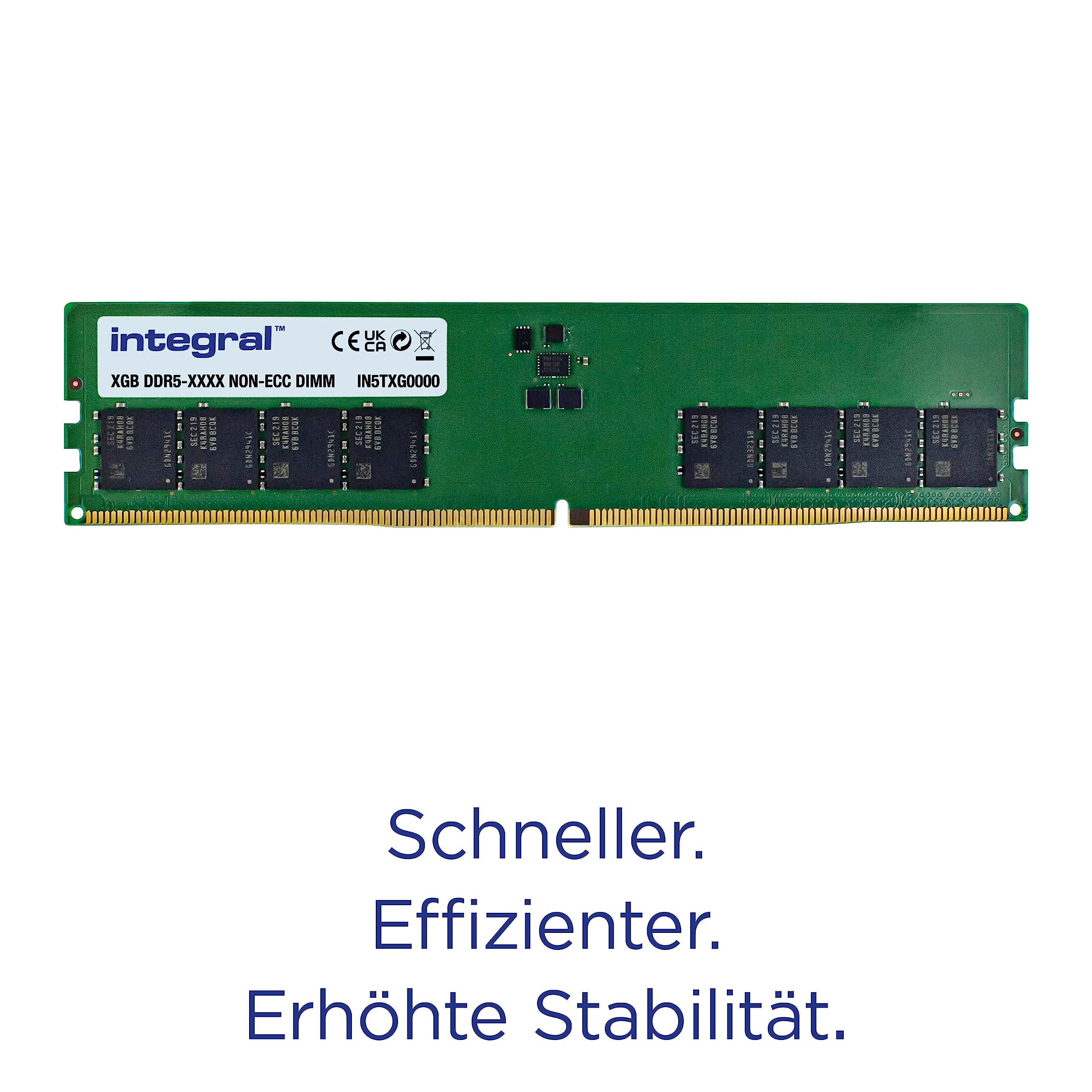 Integral 32GB DDR5 RAM 4800MHz DIMM PC-Desktop-Arbeitsspeicher-Modul 4800MT/s 32GB DDR5 Bild 3