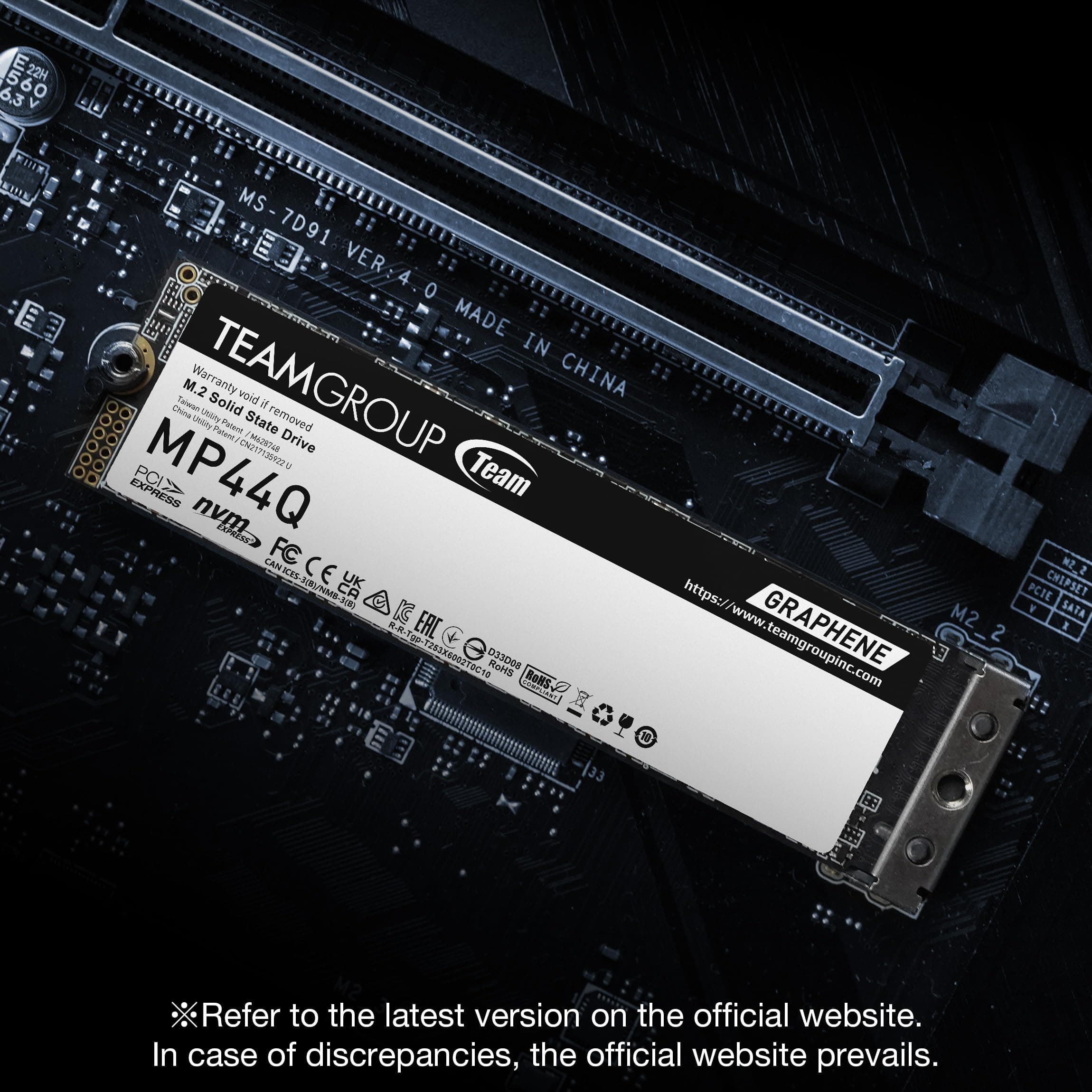 TEAMGROUP MP44Q 4TB SLC Cache Gen 4x4 M.2 2280 PCIe 4.0 w/NVMe Laptop & Desktop & NUC & NAS SSD Lese-/Schreibgeschwindigkeit bis zu 7400/6500MB/s TM8FFD004T0C101 Bild 3