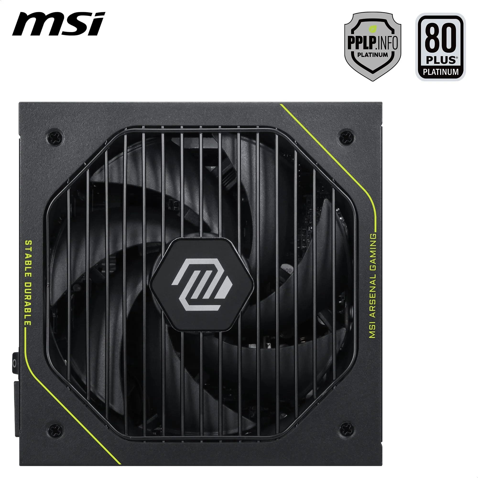 MSI MAG A1200PLS PCIE5 PC-Netzteil, 1200 W, ATX, 80 Plus Platinum, ATX 3.1, kompatibel mit PCIe 5.1, nativer Anschluss 12 V-2 x 6, zweifarbig, geprägte Kabel Bild 5