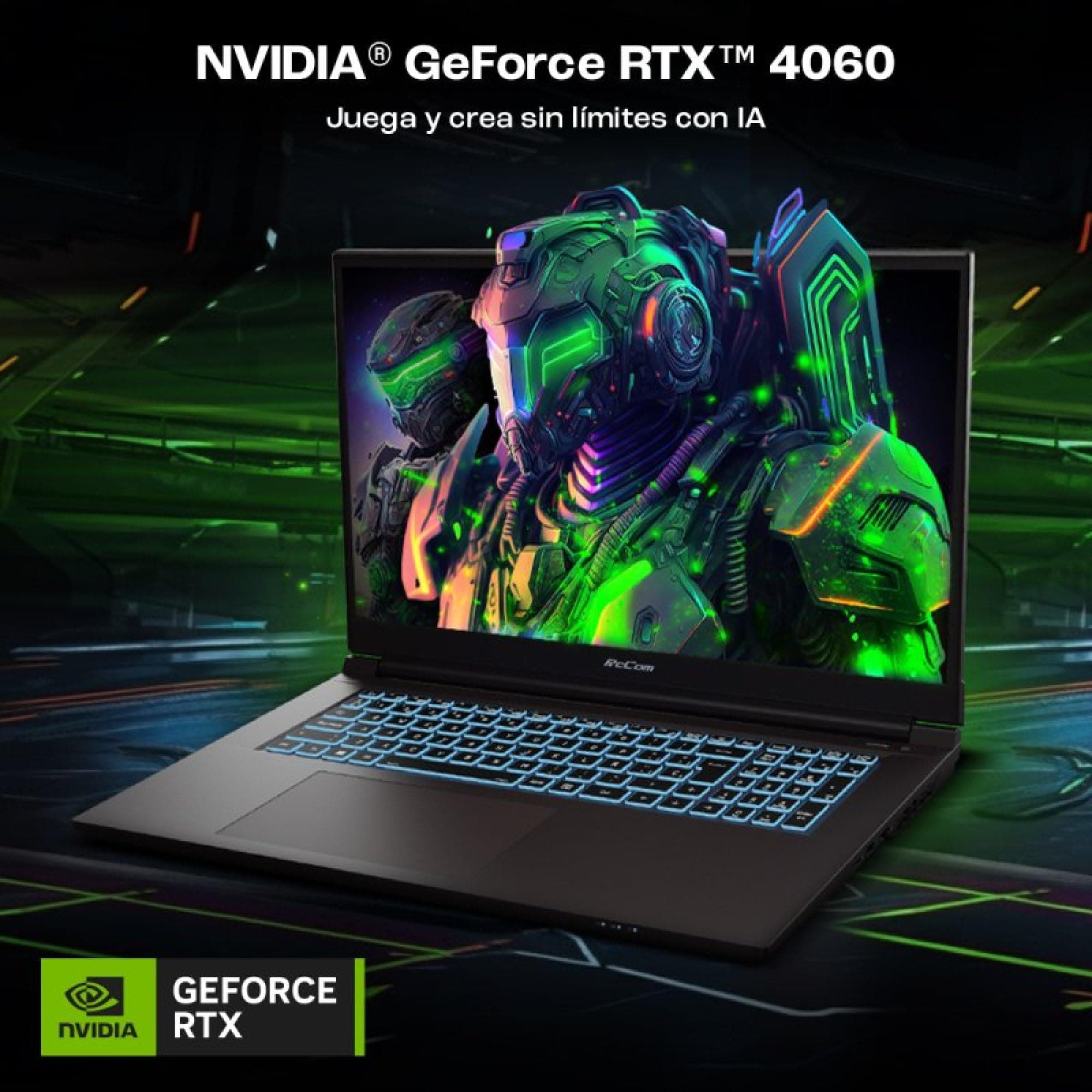 PcCom Revolt 4060 Laptop 17,3 Zoll 32 GB RAM 1 TB SSD Nvidia Geforce RTX 4060 Bild 3
