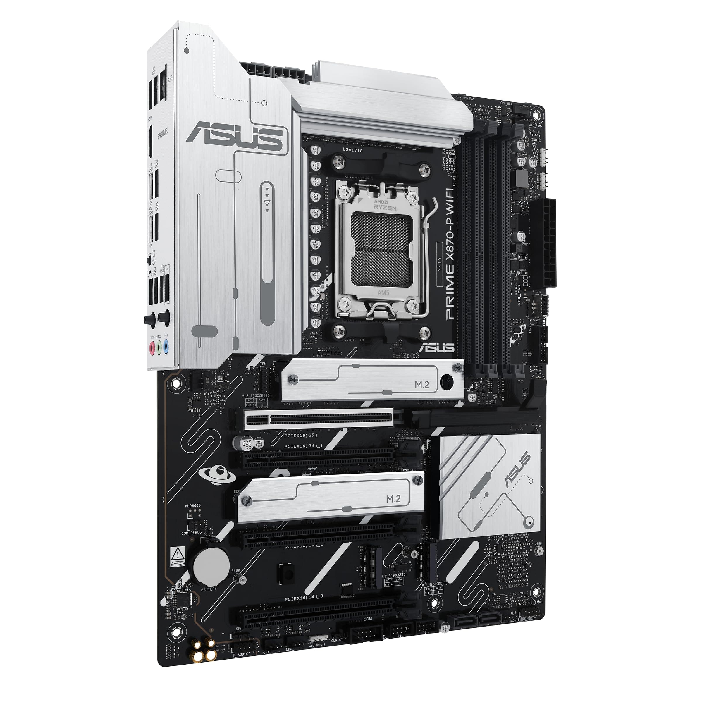 ASUS PRIME X870-P Mainboard Sockel AM5 (AMD, ATX, PCIe 5.0, DDR5, 14+2+1 Power Stages, 4x M.2, 2,5Gb Ethernet, USB-C 40Gbps) Bild 5
