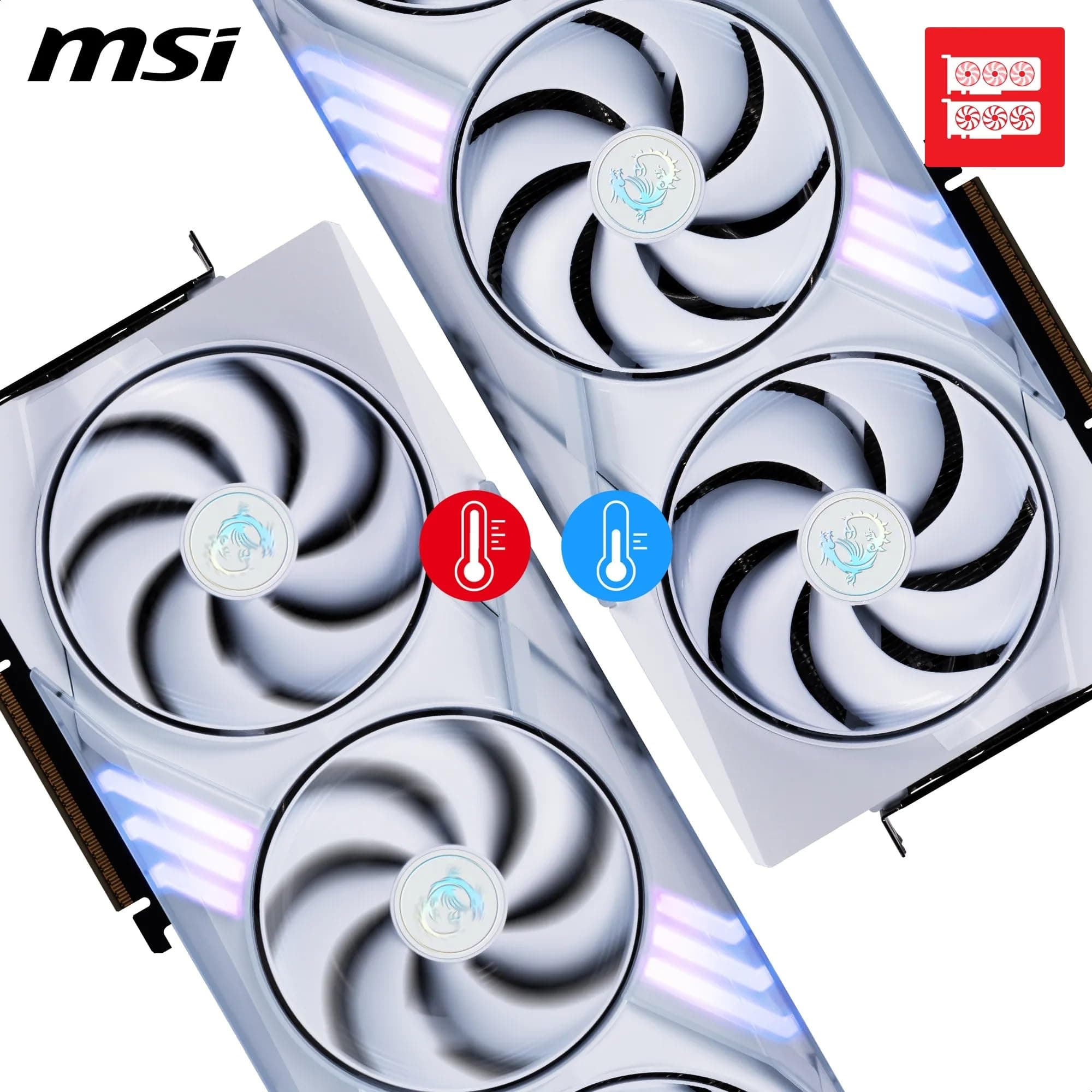 MSI GeForce RTX 5070 12G Gaming Trio OC White - 12GB GDDR7 (28Gbps/192-bit), PCIe 5, Boost: 2542 MHz, HDMI 2.1b, DisplayPort 2.1b Bild 5