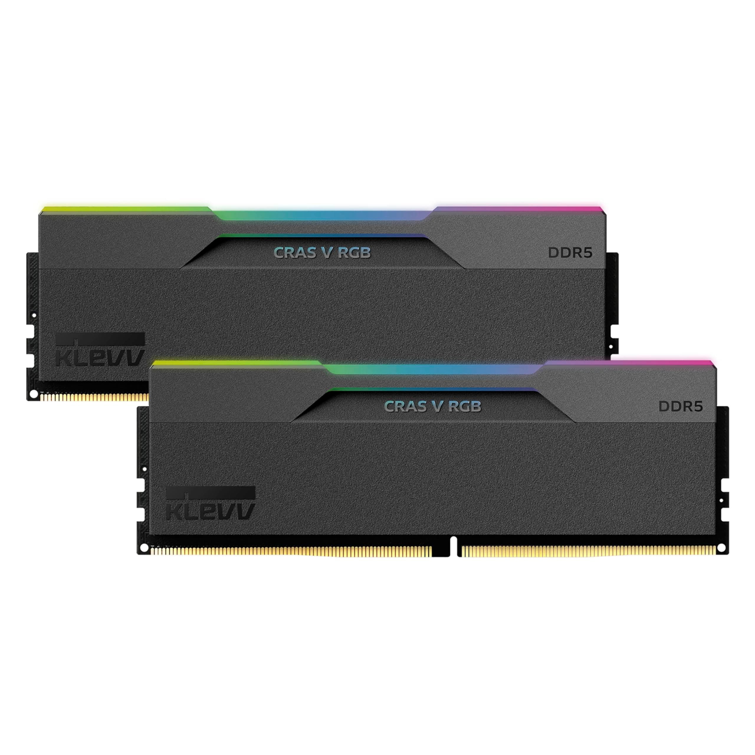 KLEVV CRAS V DDR5 RGB 32GB (2X 16GB) 6000MHz CL30 Gaming-Arbeitsspeicher RAM Kit XMP 3.0 Hochleistungs-Übertaktung 30-36-36-76 32GB (2x16GB) 32GB Kit (2x 16GB)