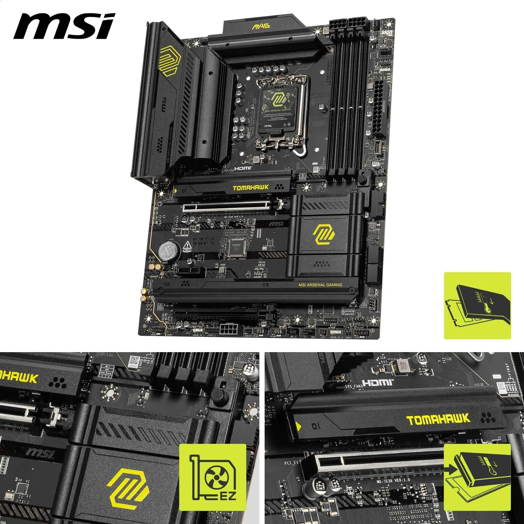 MAG B860 Tomahawk WiFi Mainboard, ATX - Unterstützt Intel Core Ultra Prozessoren (Series 2), LGA 1851 - DDR5 Memory Boost 9200+ MT/s OC, 1 x PCIe 5.0 x16, 1 x M.2 Gen5, 5G LAN, Wi-Fi 7 Bild 5