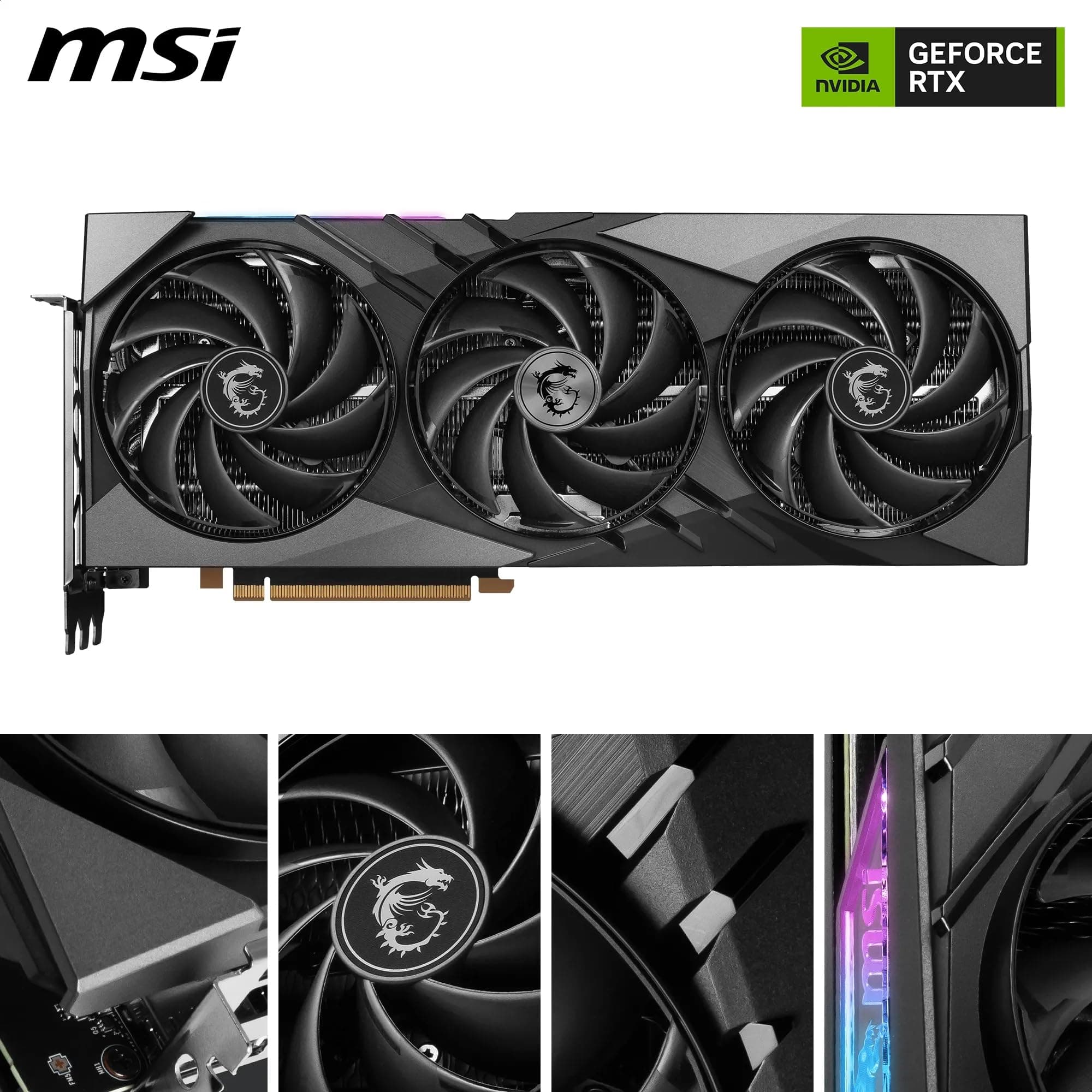 MSI GeForce RTX 4080 SUPER 16G Gaming X Slim Grafikkarte - RTX 4080 GPU, 16GB GDDR6X (23Gbps/256-bit), PCIe 4.0, TRI FROZR 3, HDMI 2.1, DisplayPort 1.4a Bild 3