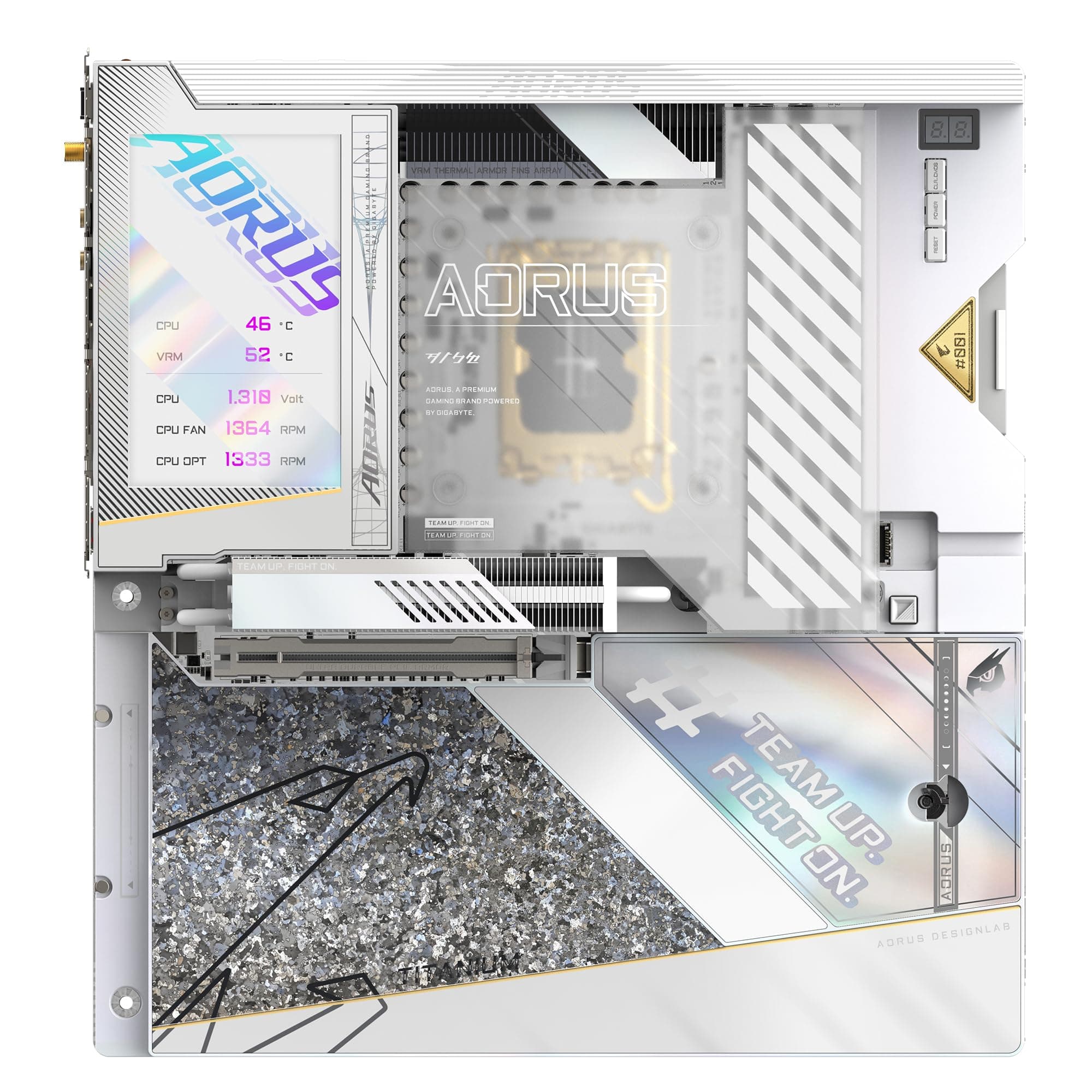GIGABYTE Z790 AORUS Xtreme X Ice Mainboard - Unterstützt Intel 14th Gen CPUs, 24+1+2 Phases VRM, up to 8266MHz DDR5 (OC), 1xPCIe 5.0 + 4xPCIe 4.0 M.2, Wi-Fi 7, 10GbE LAN, USB 3.2 Gen 2 Bild 3