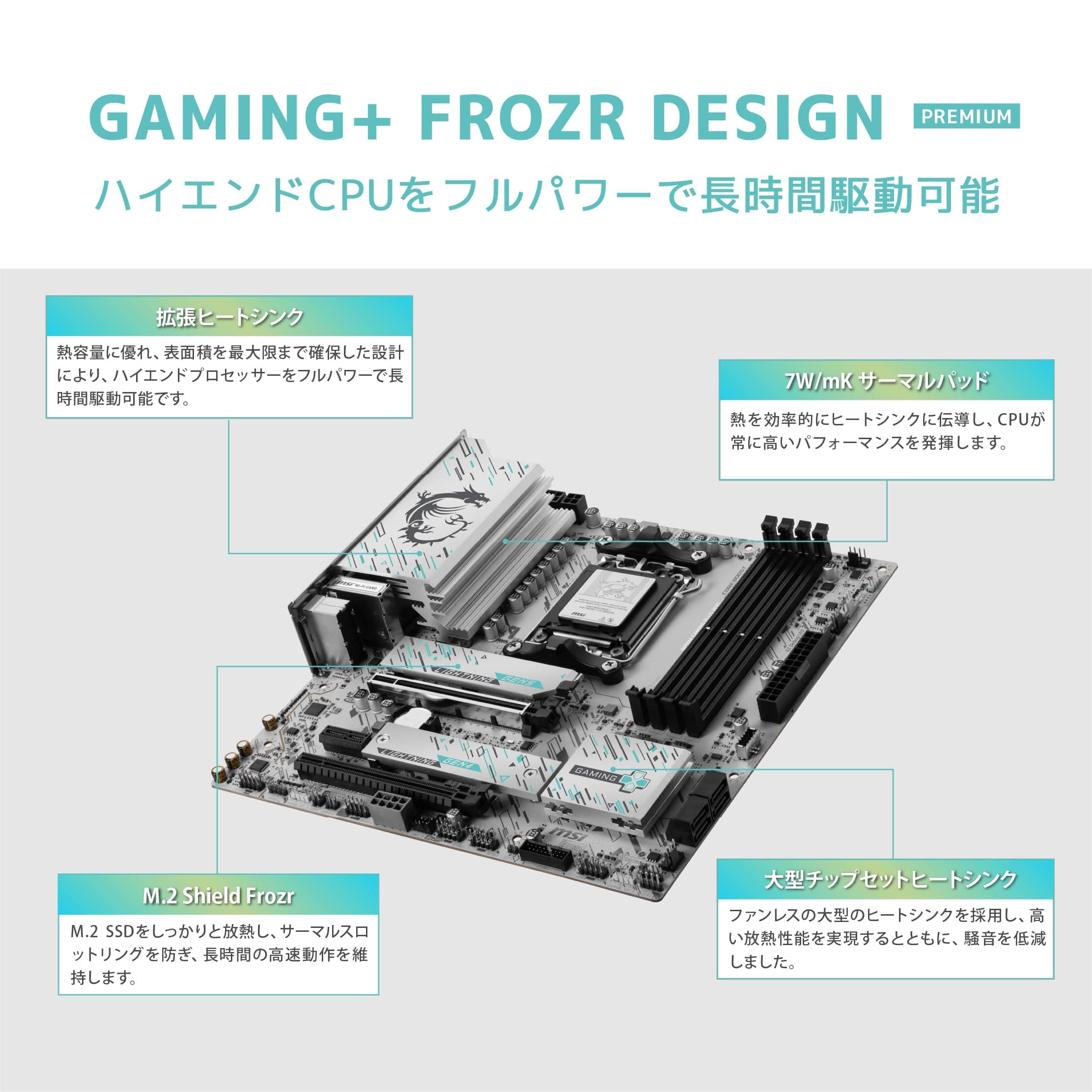 MSI B850M Gaming Plus WiFi Mainboard, mATX - Unterstützt AMD Ryzen 9000/8000 / 7000 Prozessoren, AM5 - DDR5 Memory Boost 8200+ MT/s (OC), PCIe 5.0 x16 & 4.0 x4, M.2 Gen5, Wi-Fi 7, 5G LAN Bild 7