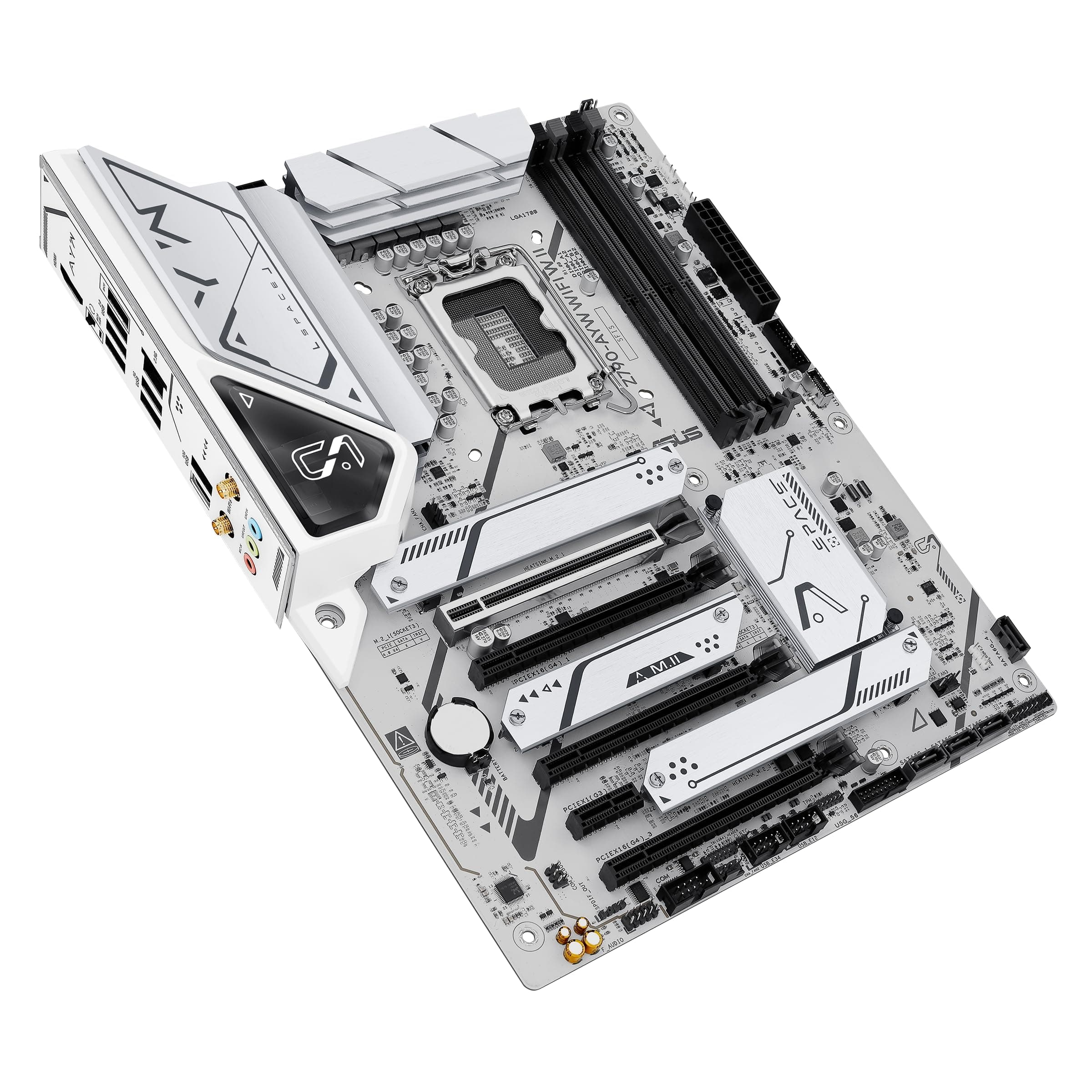 ASUS Z790-AYW WiFi W II Intel Z790 (LGA 1700) ATX Motherboard mit PCIe® 5.0, 3X M.2, 12+1 DrMOS, DDR5, WiFi 6, 2.5Gb LAN, HDMI, USB 10Gbps Type-C®, USB 10Gbps Type-C®, Thunderbolt™, USB4®, Aura Sync Bild 7