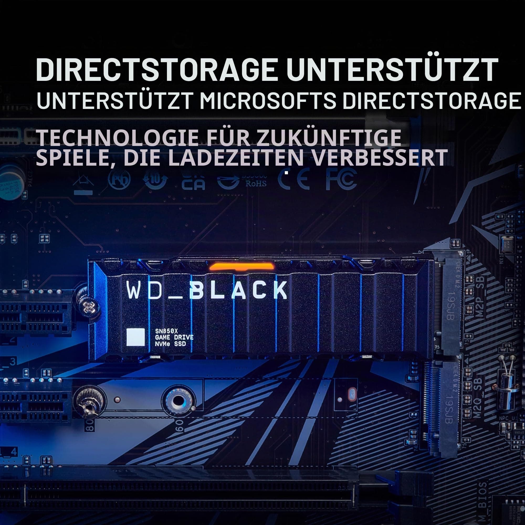WD_BLACK SN850X NVMe SSD mit Heatsink 4 TB interne SSD (Gaming Speicher, PCIe Gen4-Technologie, Lesen 7.300 MB/s, Schreiben 6.600 MB/s) Schwarz Bild 8