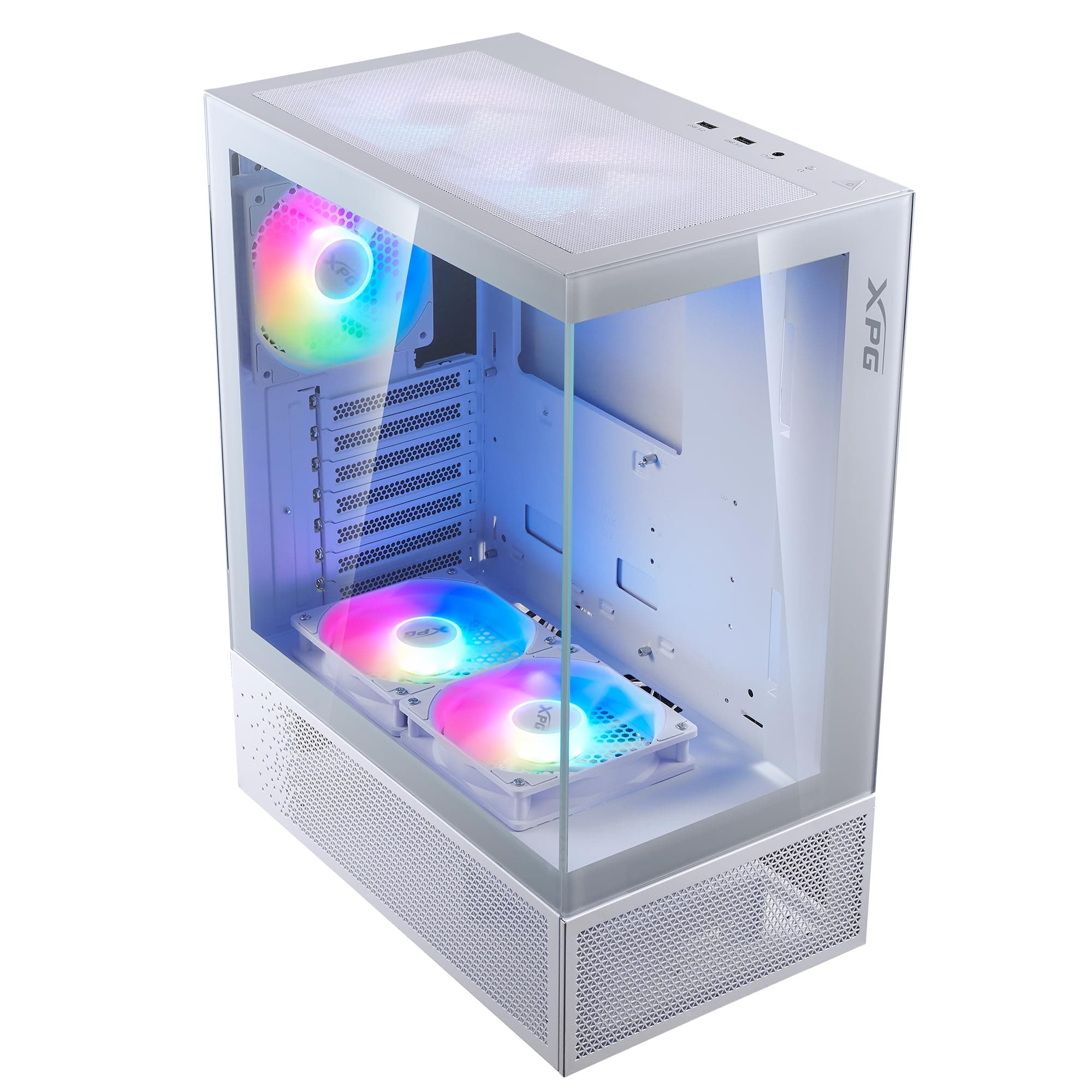 XPG Invader X Mini White ATX Mid Tower PC Case with 5 X ARGB Fans, VGA Support Up to 330mm, CPU Cooler Support Up to 166mm - INVADERXMINIMT-WHCWW Bild 3