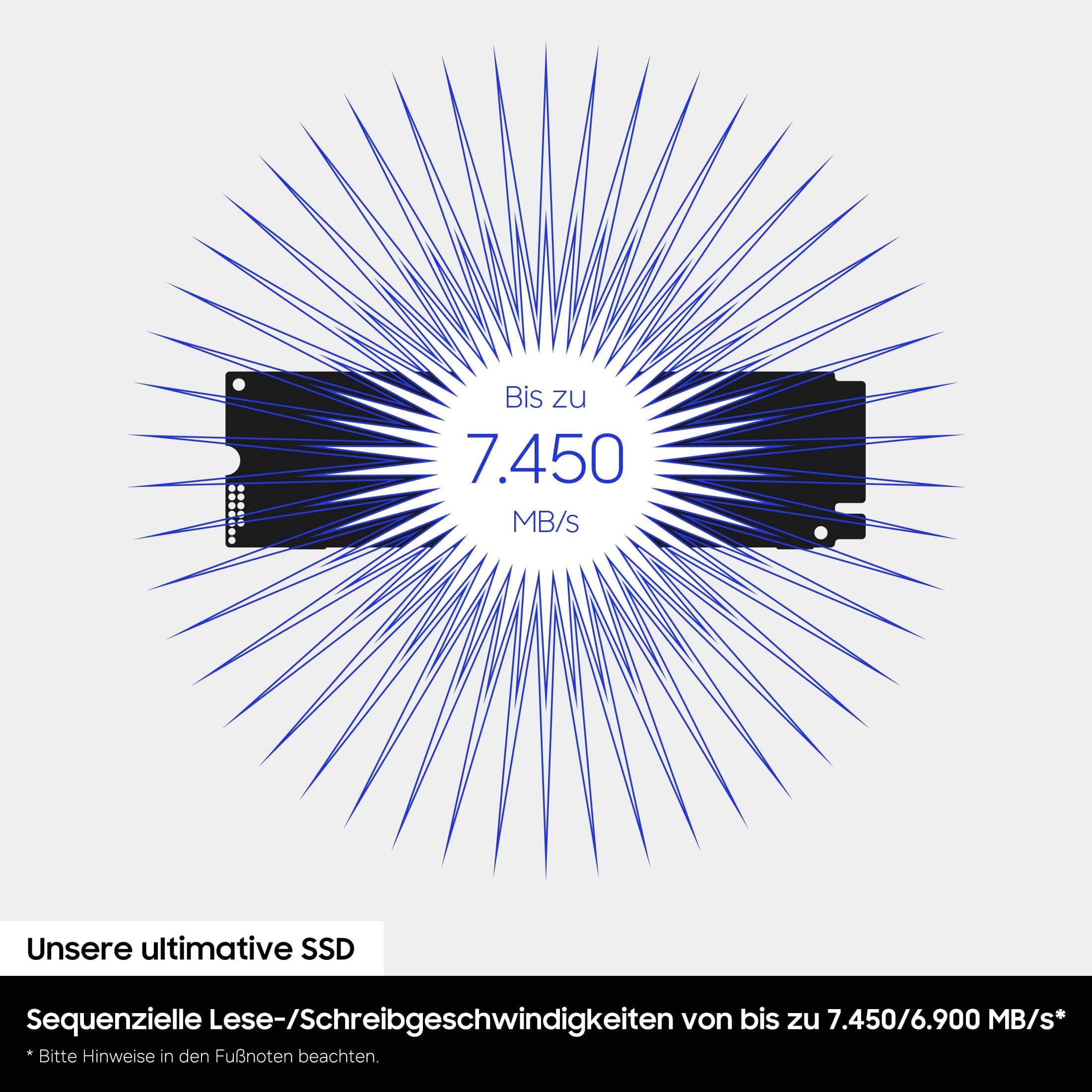 Samsung 990 PRO NVMe M.2 SSD , 1 TB, PCIe 4.0, 7.450 MB/s Lesen, 6.900 MB/s Schreiben, Interne SSD für Gaming und Videobearbeitung, Schwarz, MZ-V9P1T0BW Bild 7