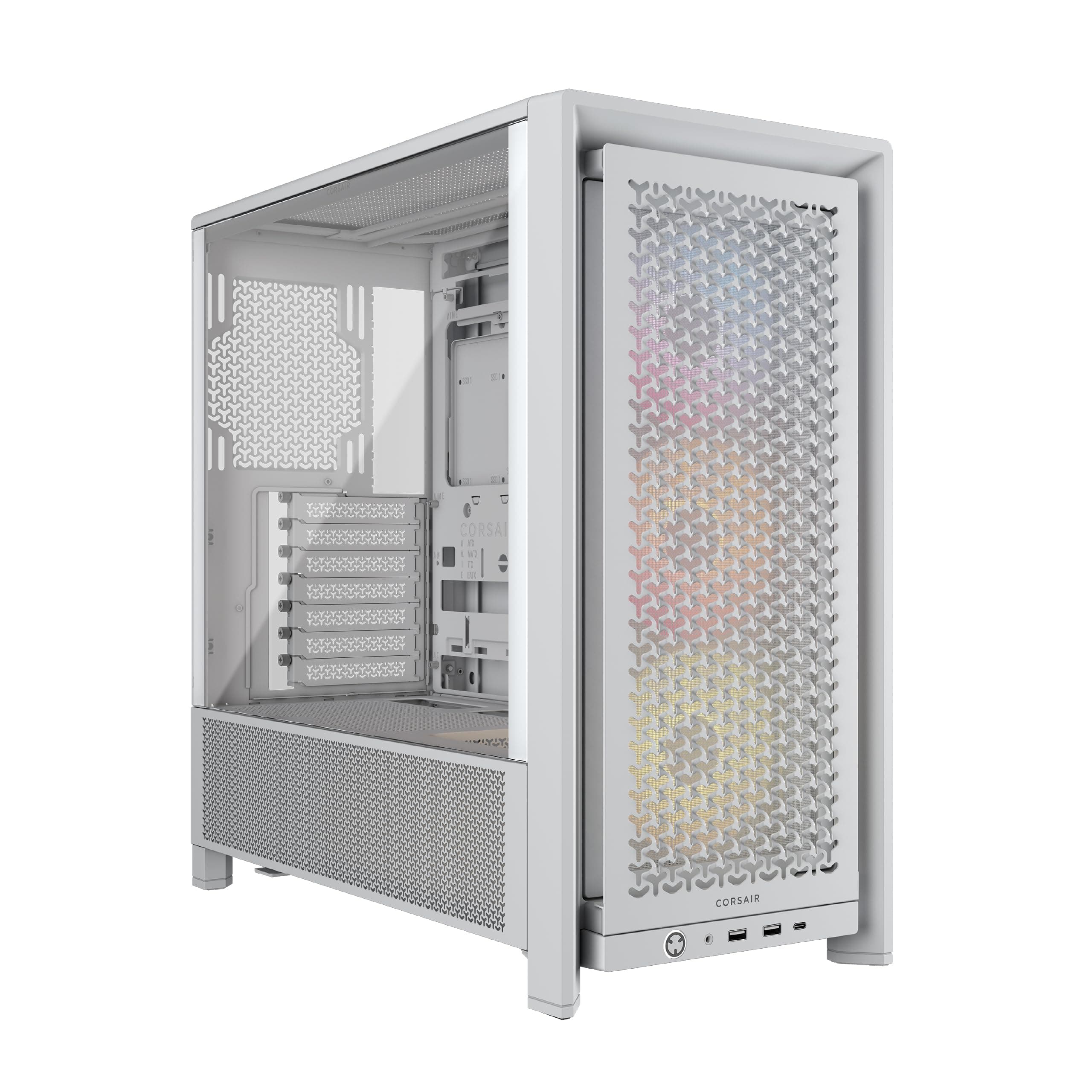 CORSAIR Frame 4000D RS ARGB Modulares Mid-Tower ATX PC-Gehäuse – Weiß