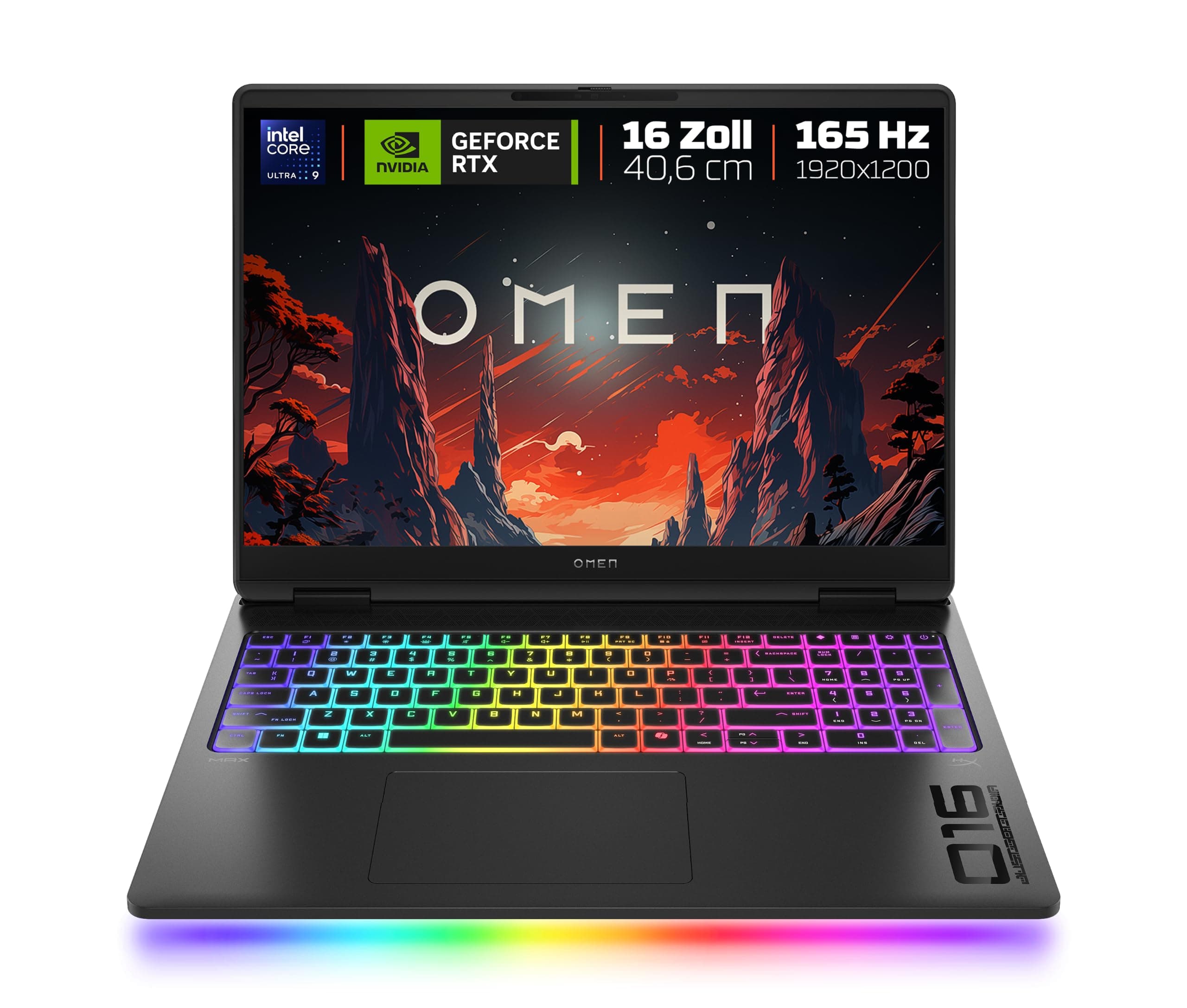 HP Omen MAX Gaming Laptop | 16 Zoll 2K Display 165Hz | Intel Ultra 9-275HX (24C) | NVIDIA GeForce RTX 5080 16GB VRAM | 32GB DDR5 RAM | 1 TB SSD | Windows 11 | QWERTZ | Alu Gehäuse | Shadow Black Intel Ultra 9 - 275HX NVIDIA GeForce RTX 5080 165 Hz WQXGA