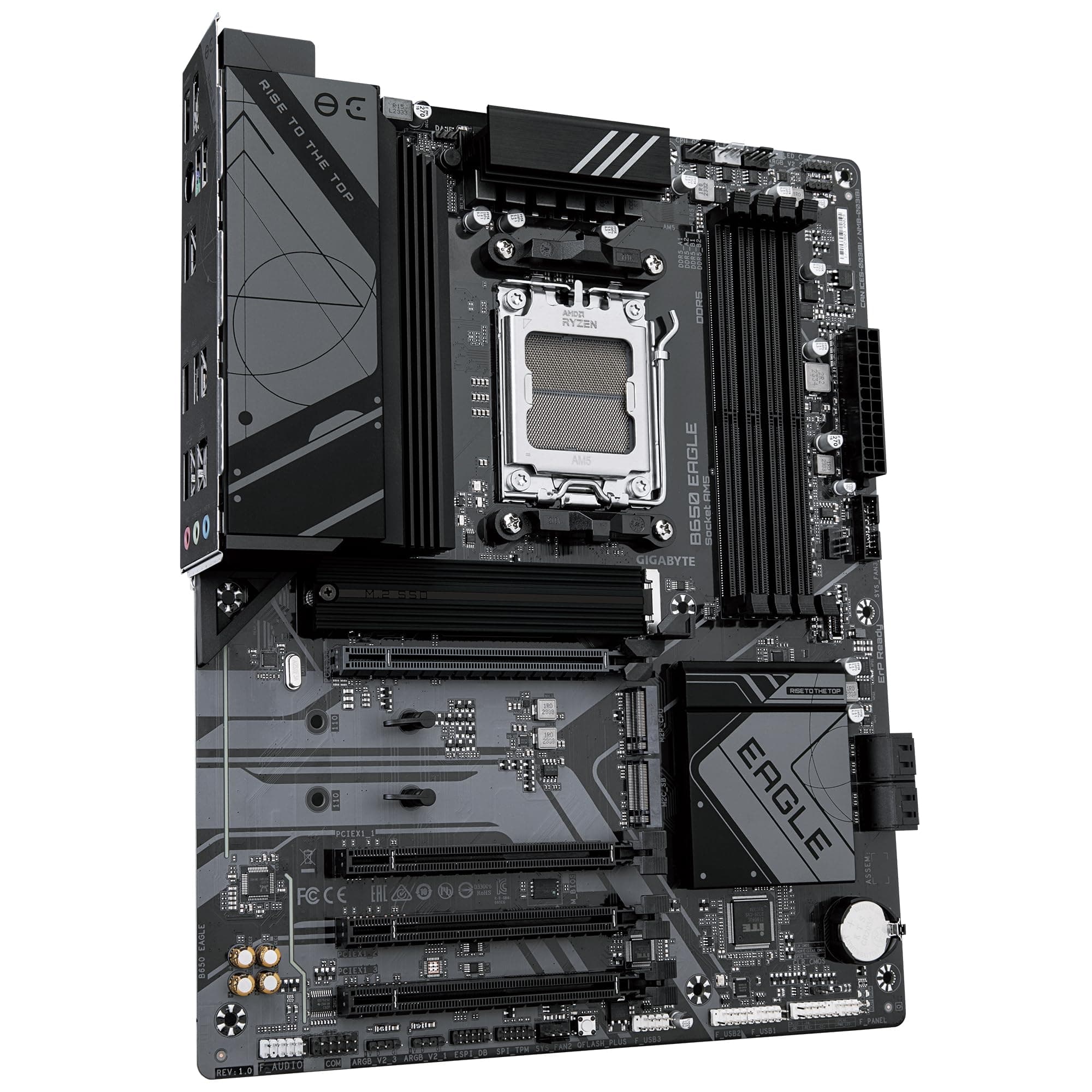 GIGABYTE B650 Eagle Mainboard - AMD Ryzen 9000er-Serie, 12+2+2 Phasen VRM, bis zu 7600 MHz DDR5 (OC), 1xPCIe 5.0 + 2xPCIe 4.0 M.2, GbE LAN, USB 3.2 Gen 2 Bild 5
