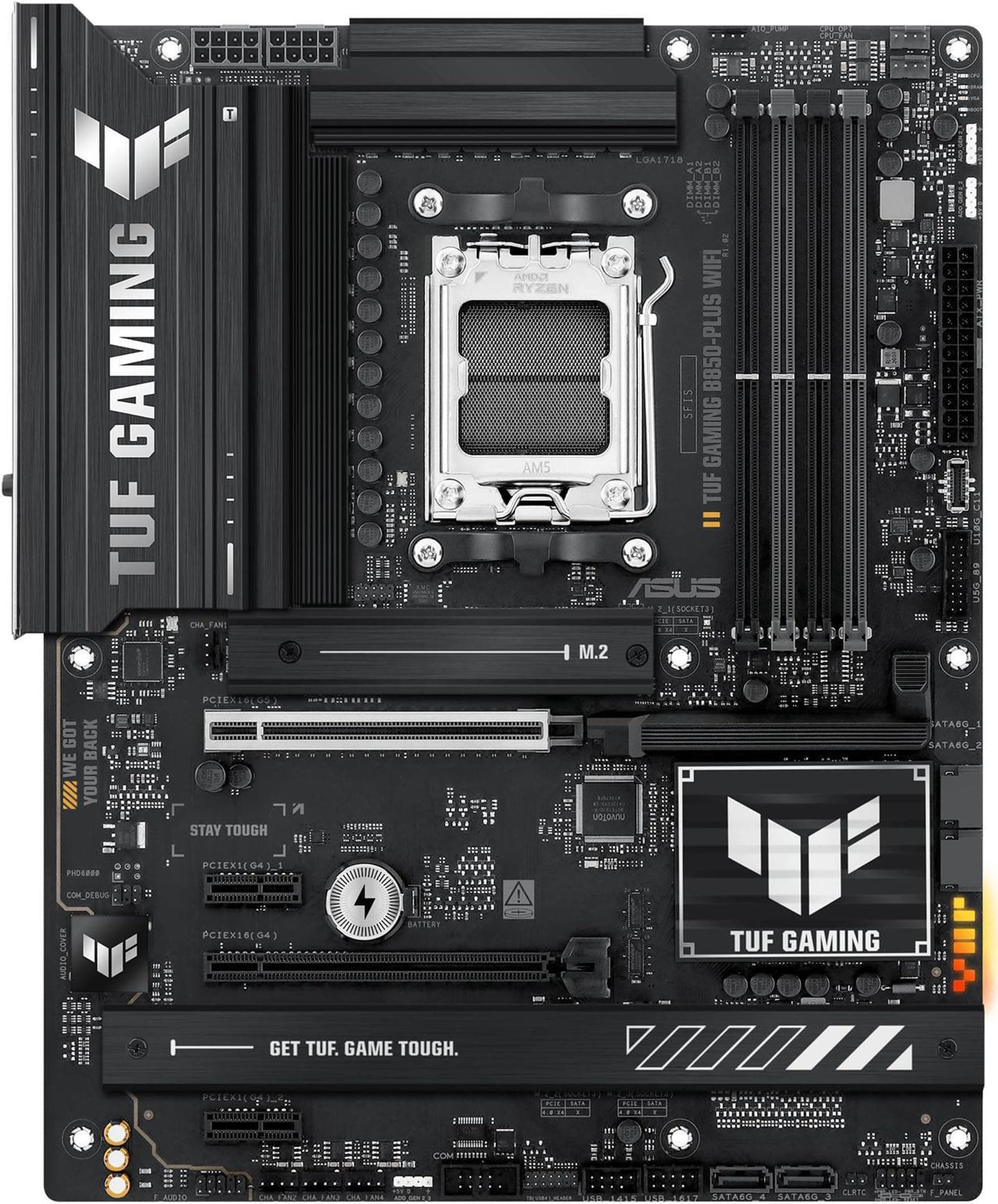 MICRO CENTER AMD Ryzen 7 9800X3D CPU Prozessor mit ASUS TUF Gaming B850-PLUS WiFi AM5 ATX Motherboard (DDR5, PCIe 5.0, 3X M.2, Wi-Fi 7, USB 20Gbps Type-C) AMD Ryzen 7 9800X3D+ASUS TUF Gaming B850-PL WiFi Bild 7
