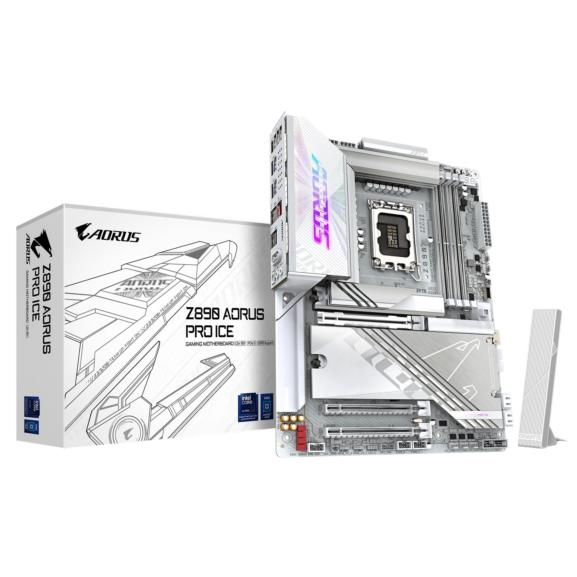 Gigabyte Z890 AORUS PRO Ice Motherboard + Intel® Core™ Ultra 7 Desktop Processor 265KF 20 cores (8 P-cores + 12 E-cores) up to 5.5 GHz Bild 3