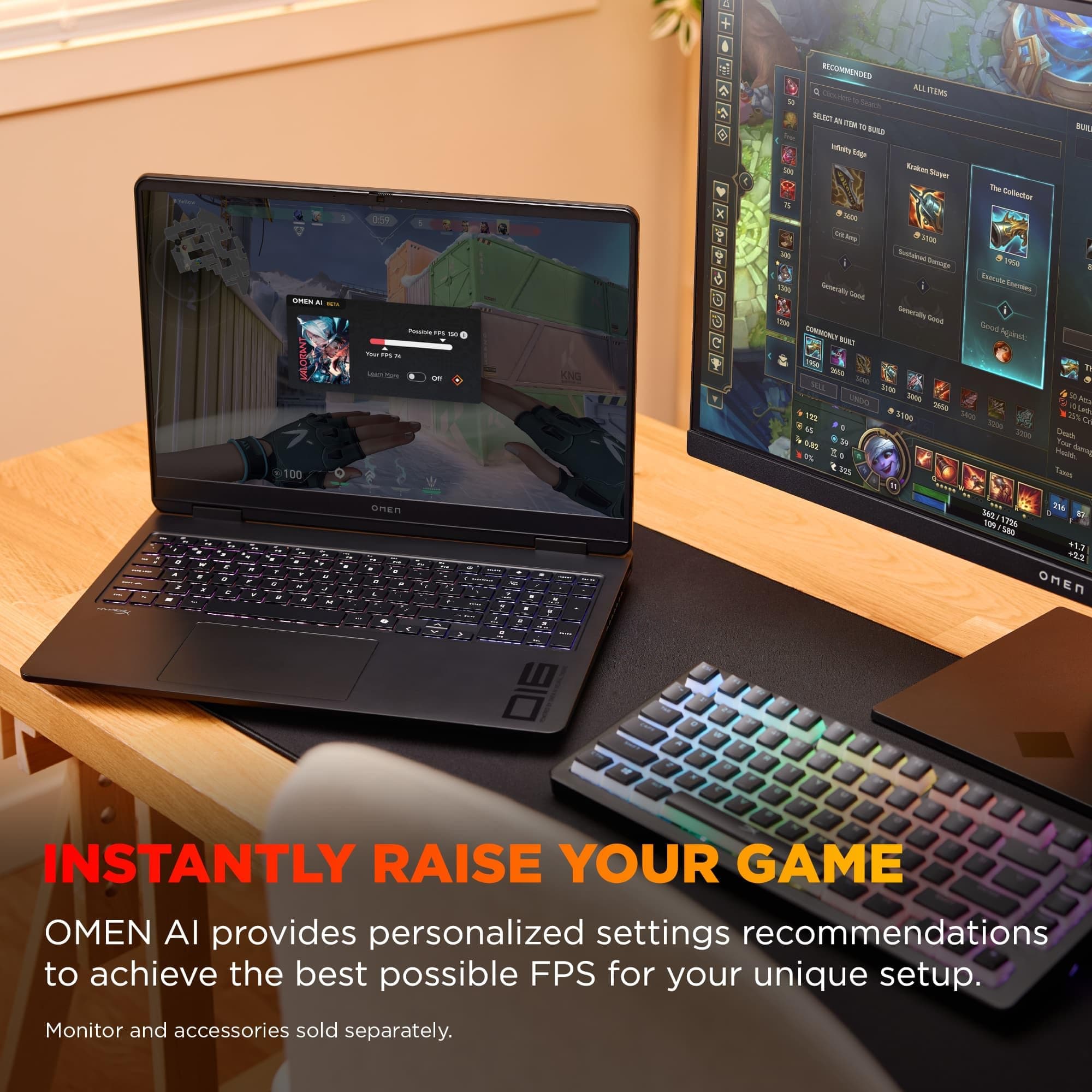 HP OMEN 16 Slim Gaming Laptop mit Headset (AMD Ryzen 9 8940HX, 64GB DDR5, 2TB SSD, NVIDIA RTX 5060 8GB, 16-core (>Ultra 7-155H)), FHD+ 144Hz Display, 4-Zonen RGB-Hintergrundbeleuchtung, IR-Webcam 64GB|2TB + Headset Bild 7