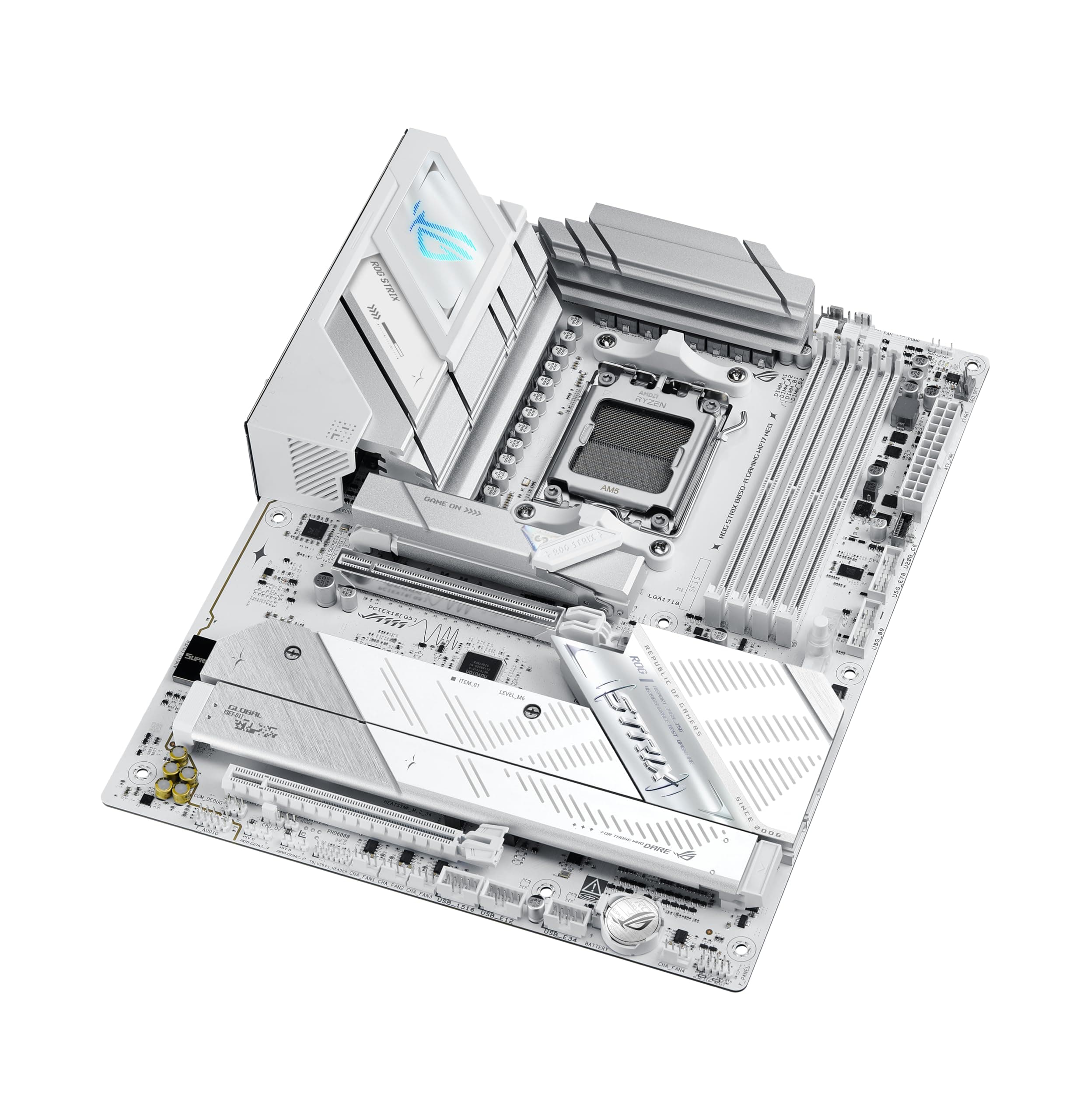 ASUS ROG Strix B850-A Gaming WIFI7 NEO AMD ATX Mainboard (14+2+2 Power Stages, DDR5 Steckplätze, 4X M.2 Steckplätze, PCIe 5.0, 3X USB 2.0-Header, USB 20Gbps Typ-C, WiFi 7, Realtek 5G & Aura Sync RGB) Bild 3