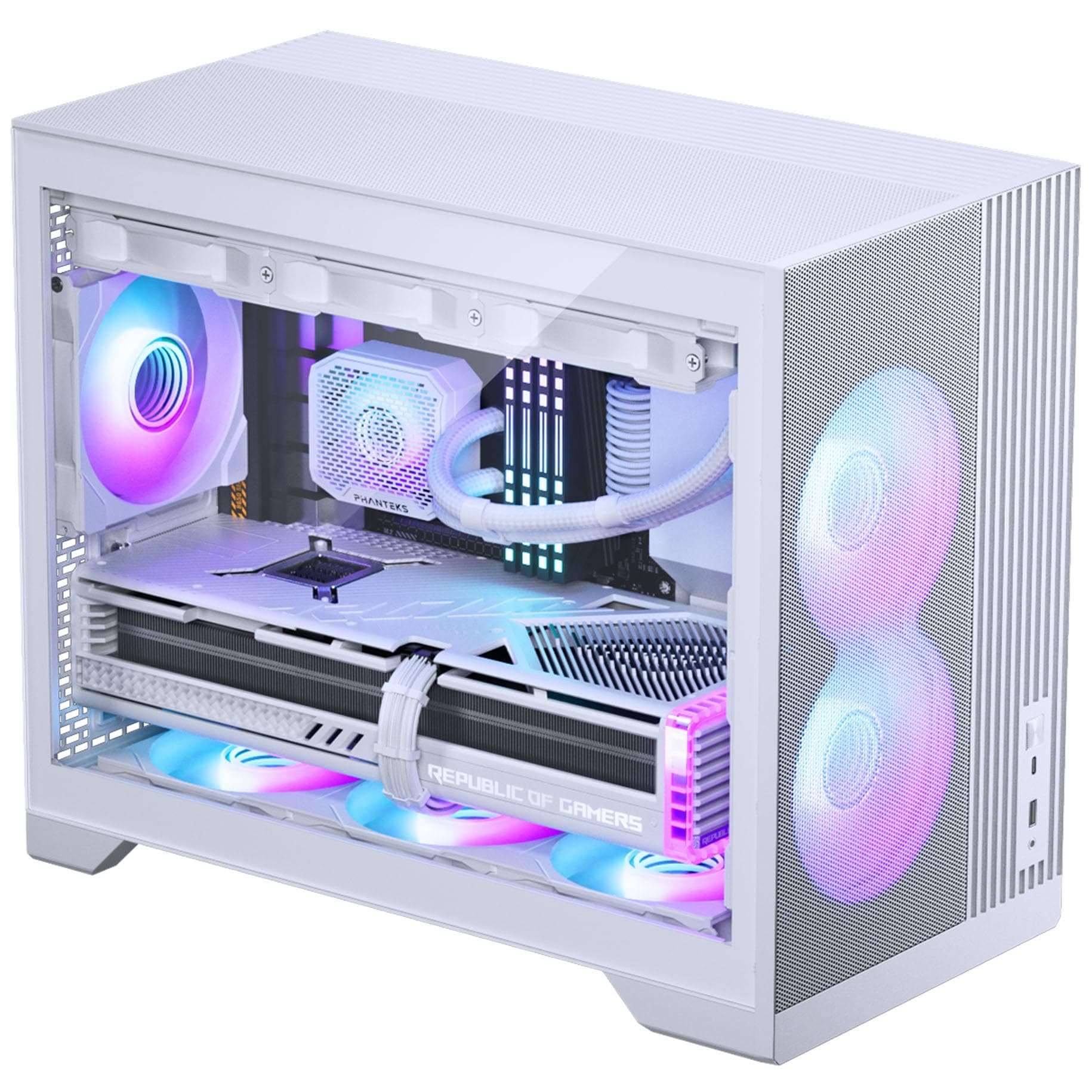 Phanteks XT M3 Mini-Tower PC-Gehäuse Weiß – Kompaktes Micro-ATX Case mit Tempered Glass, Unterstützung für 360-mm-Radiator & 430-mm-Grafikkarten – Ohne Lüfter Bild 7