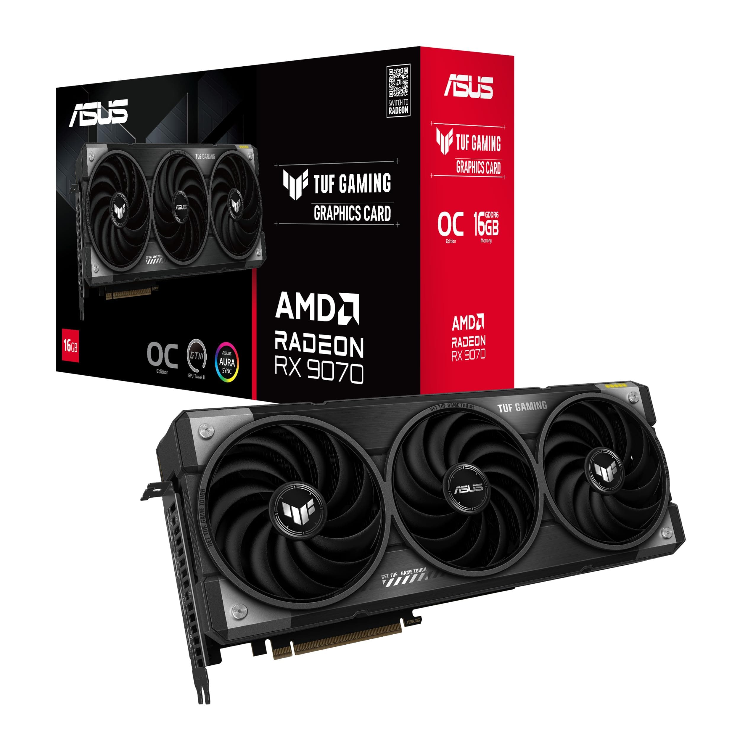 ASUS TUF Gaming Radeon RX 9070 OC Edition 16GB GDDR6 Grafikkarte (AMD Radeon Radeon RX9070, PCIe 5.0, 1x HDMI 2.1b, 3X DisplayPort 2.1a, 3.125-Slot-Design, TUF-RX9070-O16G-GAMING) Bild 2