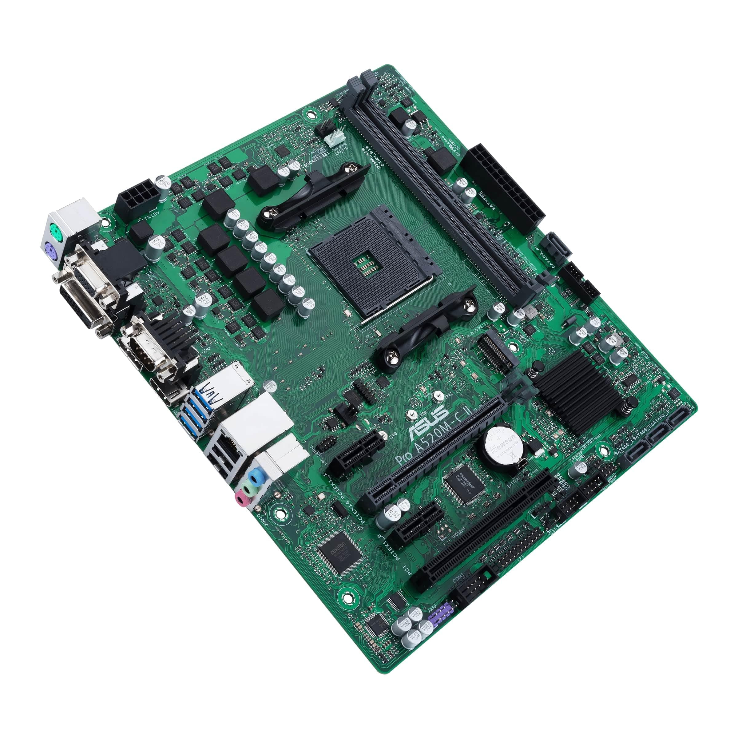 ASUS PRO A520M-C II/CSM Business Mainboard Sockel AMD AM4 (mATX, LPC Debug Header, ASUS Control Center Express, unterstützt SMBUS-Header, Remote IT Management) Bild 5