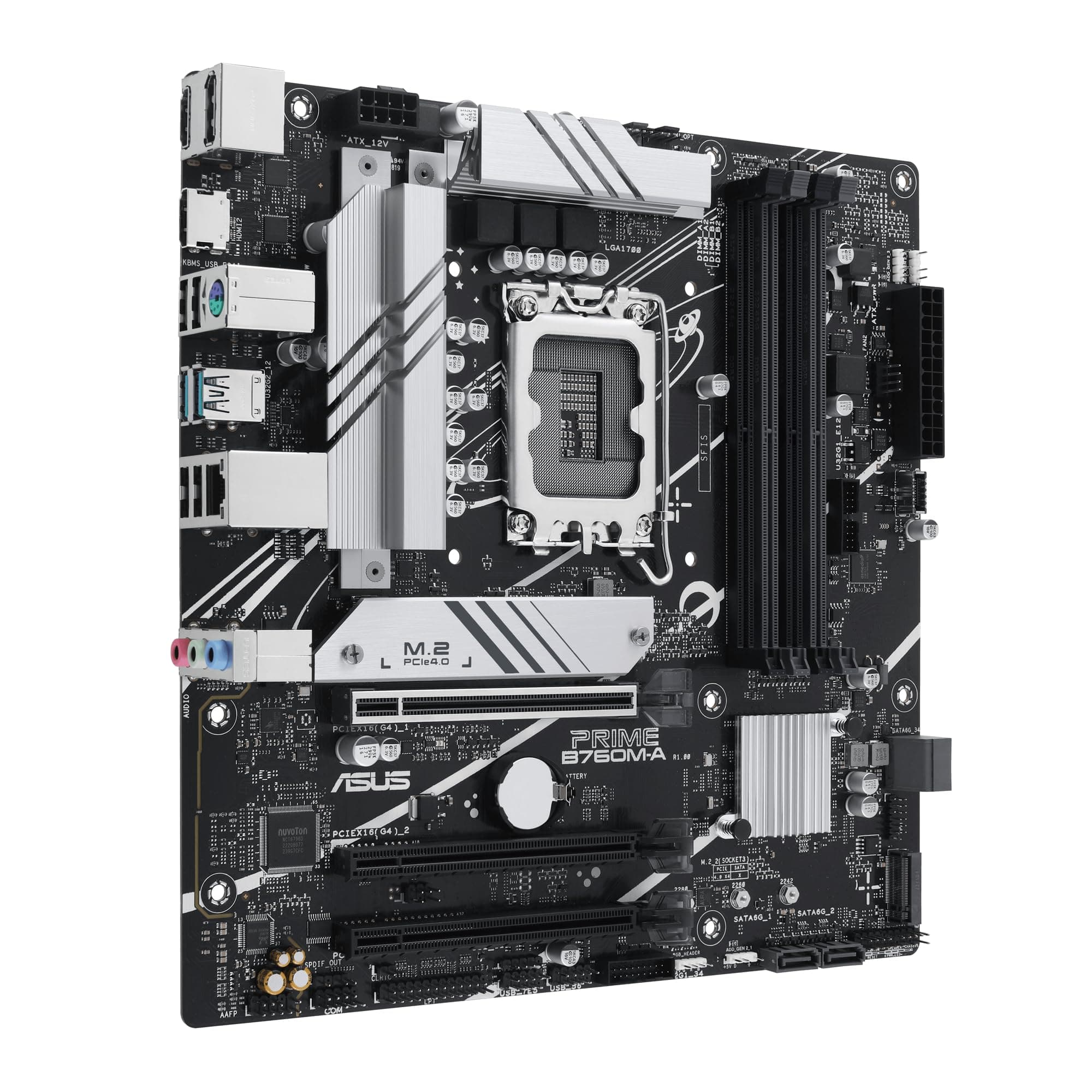 ASUS Prime B760M-A-CSM Business Mainboard Sockel Intel LGA 1700 (Intel B760, mATX, DDR5 Speicher, 2X PCIe 4.0 M.2, Aura Sync) Bild 5