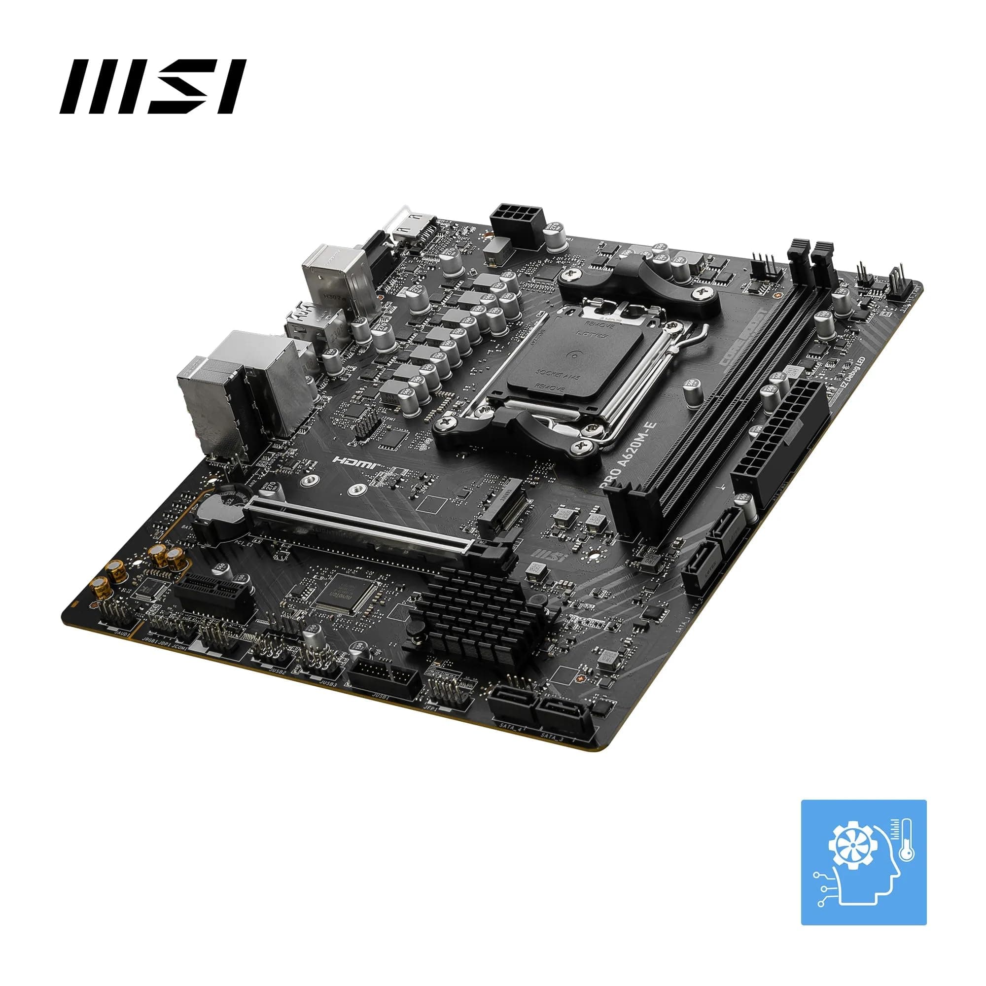 MSI PRO A620M-E Mainboard Micro-ATX - Unterstützt AMD Ryzen 7000 Series Prozessoren, AM5 - DDR5 Memory Boost 6400+MHz/OC, 1 x PCIe 4.0 x16, 1 x M.2 Gen4 PRO A620M-E Micro-ATX Bild 7