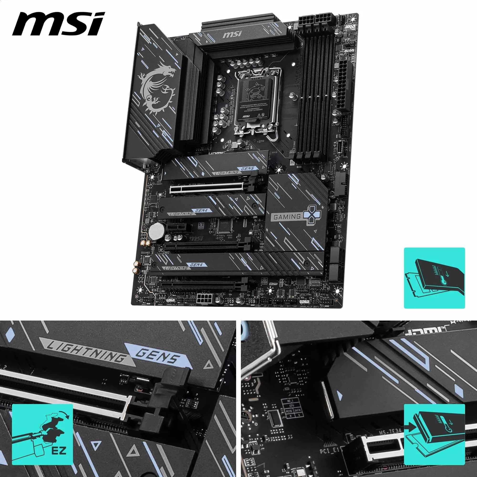 Z890 Gaming Plus WiFi Mainboard, ATX - Unterstützt Intel Core Ultra Prozessoren (Series 2), LGA 1851 - DDR5 Memory Boost 9200+MT/s OC, 1 x PCIe 5.0 x16, 1 x M.2 Gen5, Intel Killer 5G LAN, Wi-Fi Bild 5
