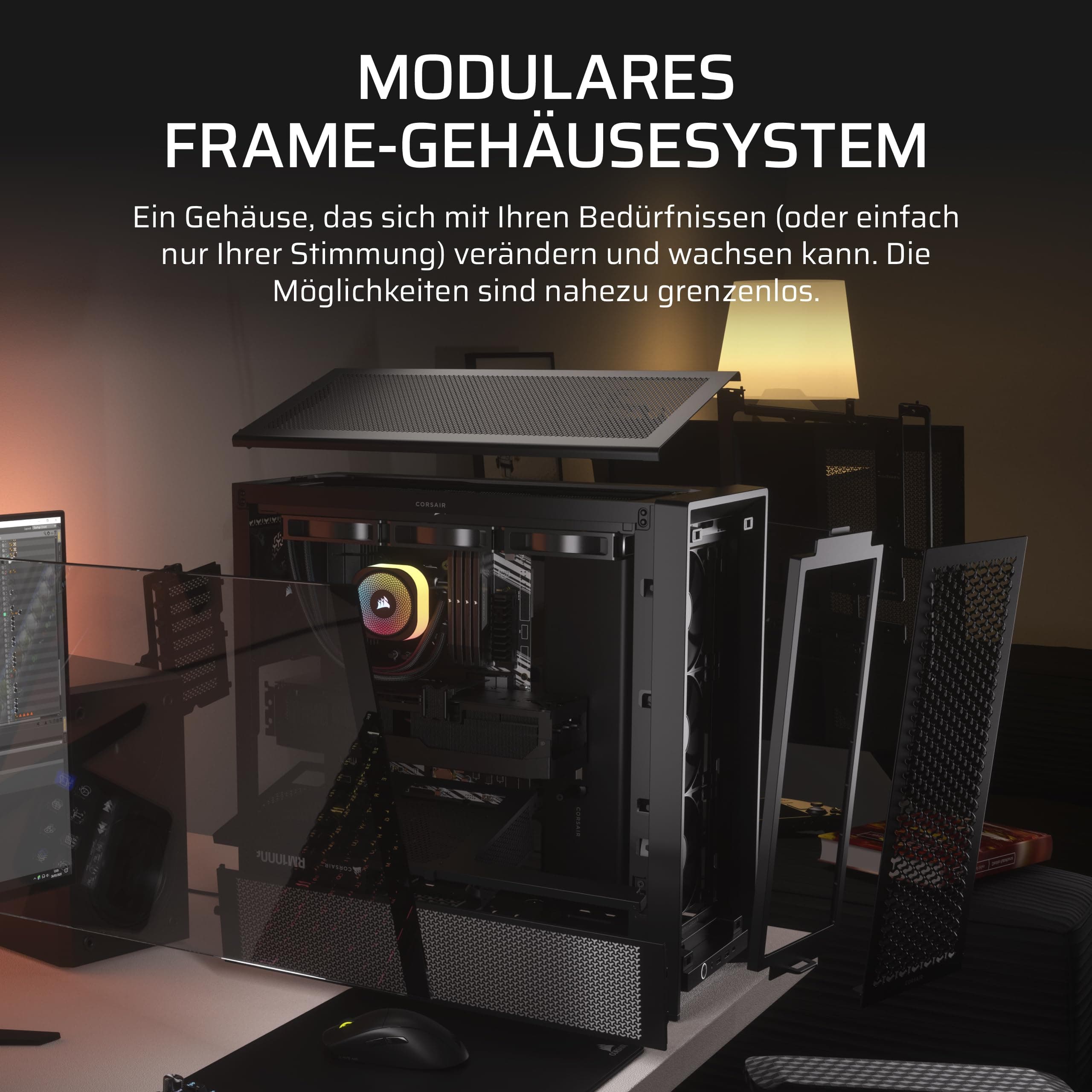 Case Per Pc - Corsair - Frame 4000d Rs - MiD-Tower - Nero - CC-9011312-ww FRAME 4000D RS Schwarz Bild 5
