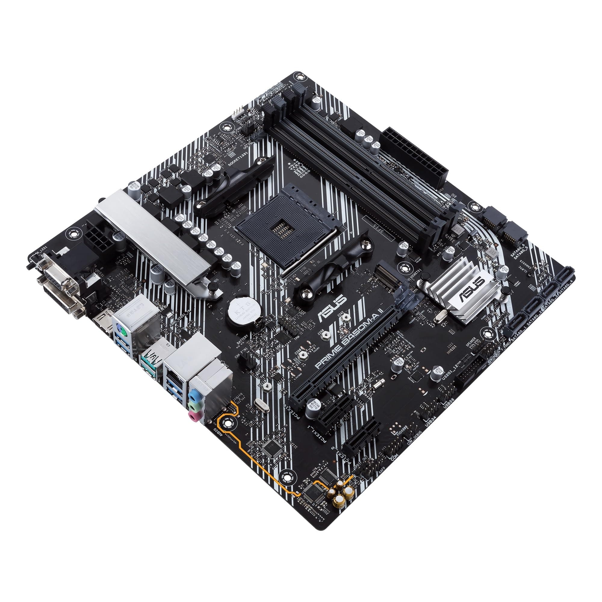 Asus Prime B450M-A II Mainboard Sockel AM4 (mATX, AMD Ryzen, DDR4-Speicher, M.2, SATA 6Gbit/s, USB 3.1 Gen 2 Typ-A. Aura Sync) microATX B450 Bild 7