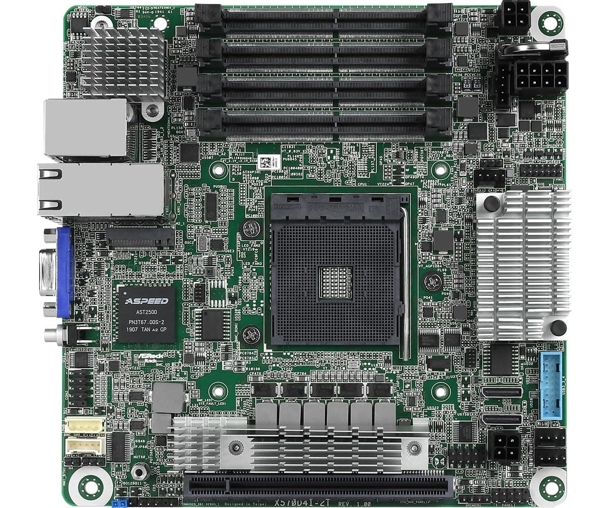 Asrock X570D4I-2T Mainboard AMD X570 AM4 Mini ITX Steckplatz