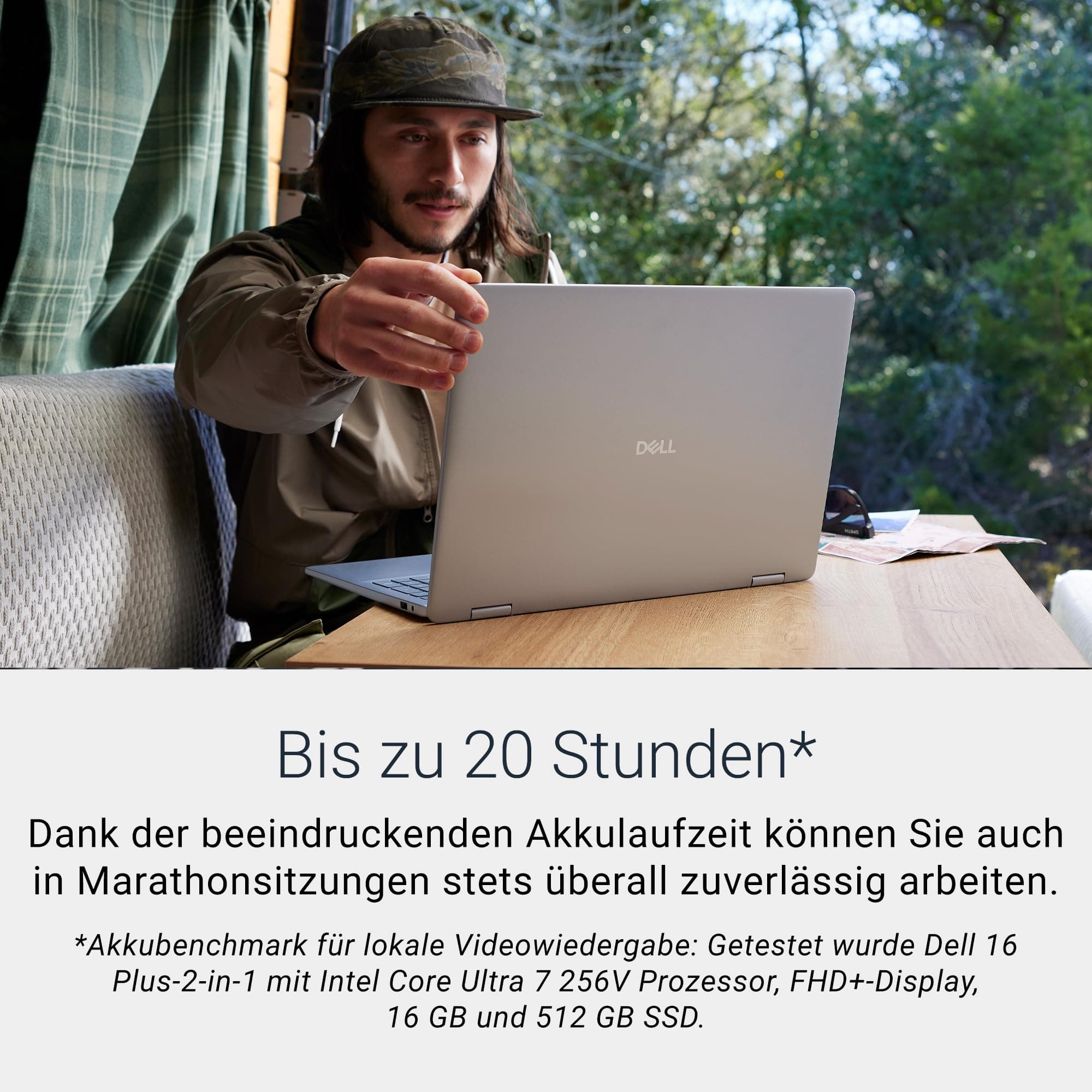 Dell 16 Plus 2-in-1 Laptop Copilot+ PC db06250 – 16" FHD+ Touch Display, Intel Core Ultra 7 Series 2, 16GB RAM, 512GB SSD, Intel Arc Grafik, Windows 11 Home, Beleuchtete Tastatur QWERTZ – Ice Blue Core Ultra 7 256V 16 GB 512GB SSD Bild 5