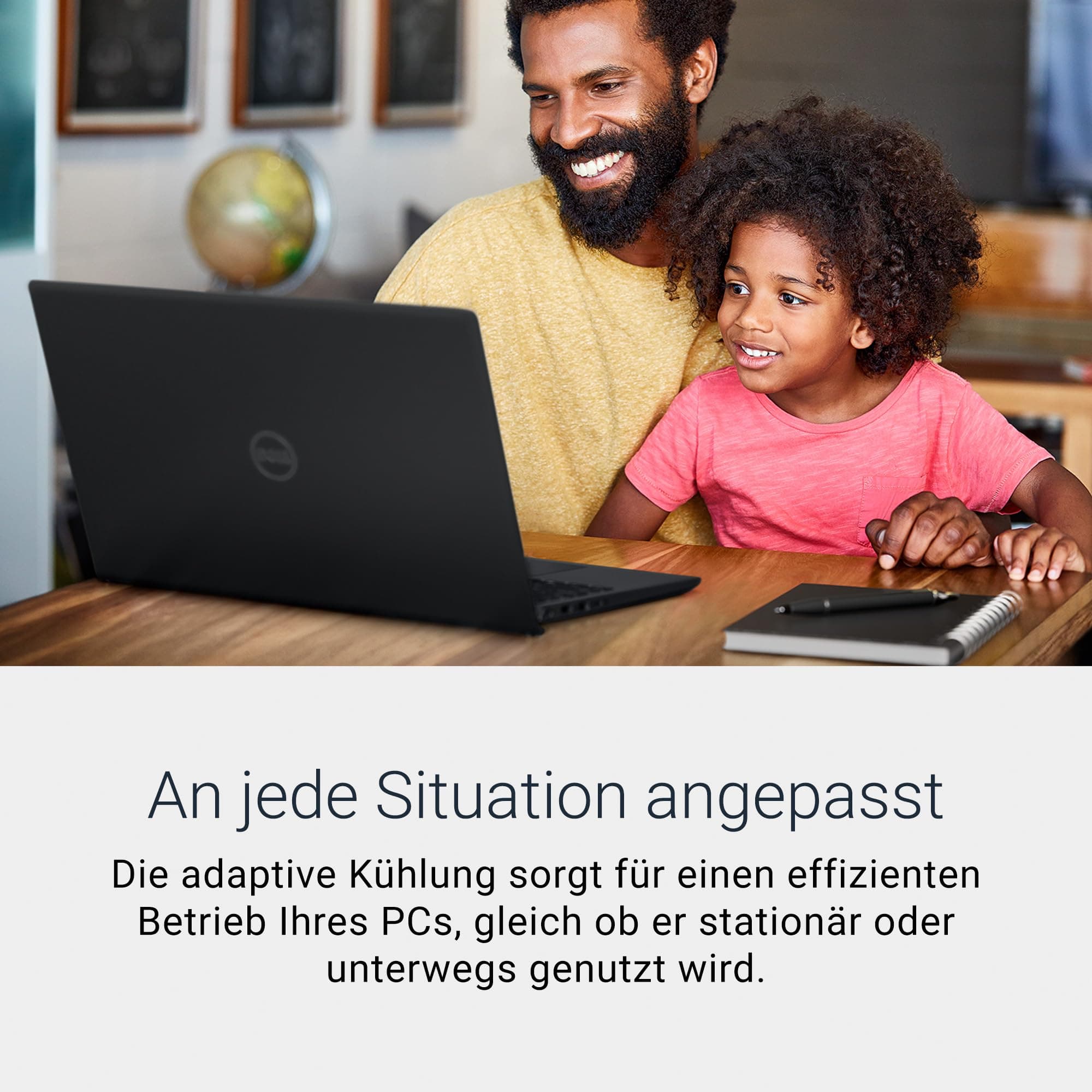 Dell 15 Laptop DC15255 15.6" FHD (1920 x 1080) 120Hz, AMD Ryzen 7 7730U, AMD Radeon Graphics, 16GB DDR4 RAM, 1TB SSD, Windows 11 Home, QWERTZ Backlit Keyboard - Black Ryzen 7 7730U 16 GB 1TB SSD Bild 5