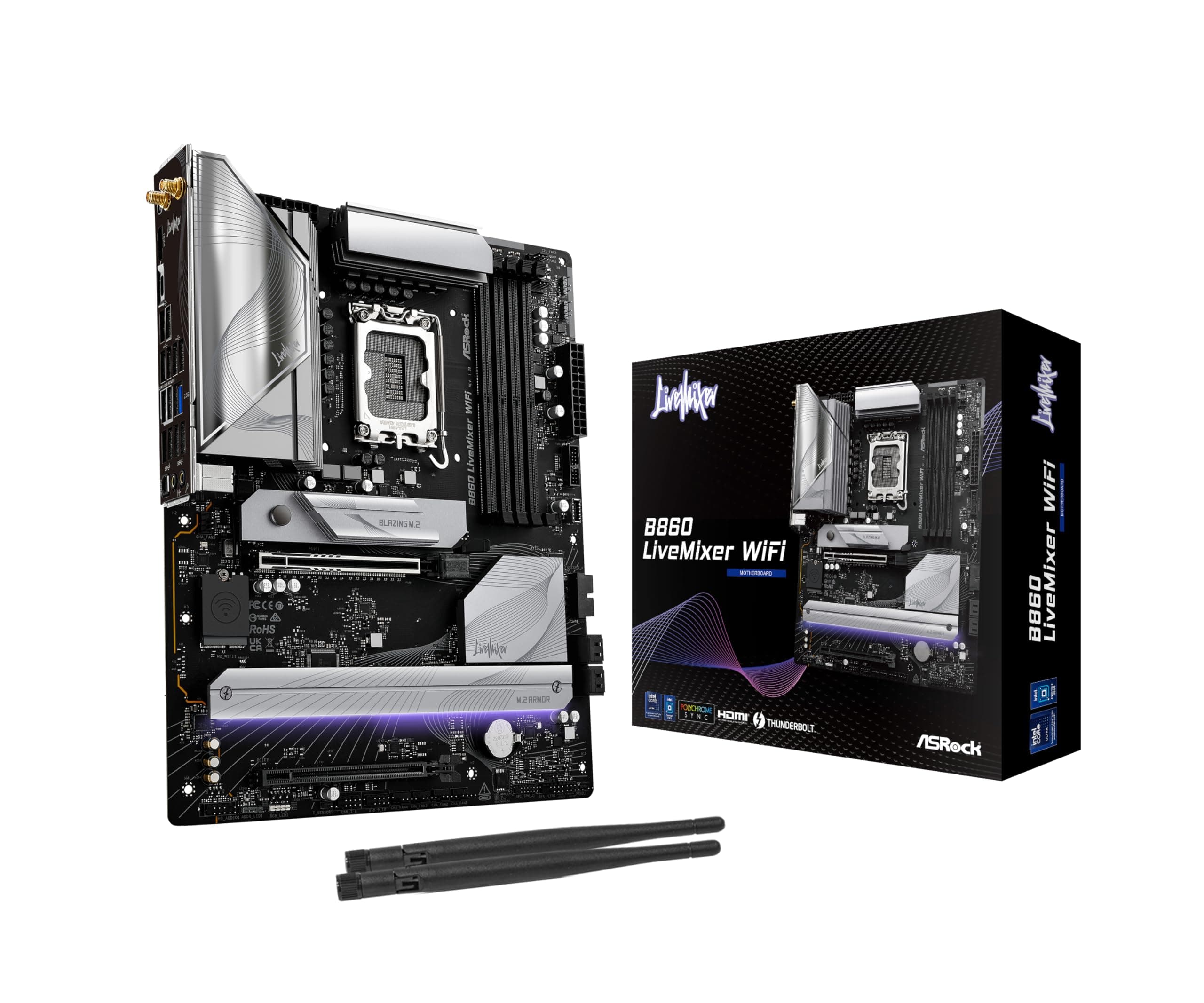 ASRock Mainboard B860 LiveMixer WiFi Bild 2