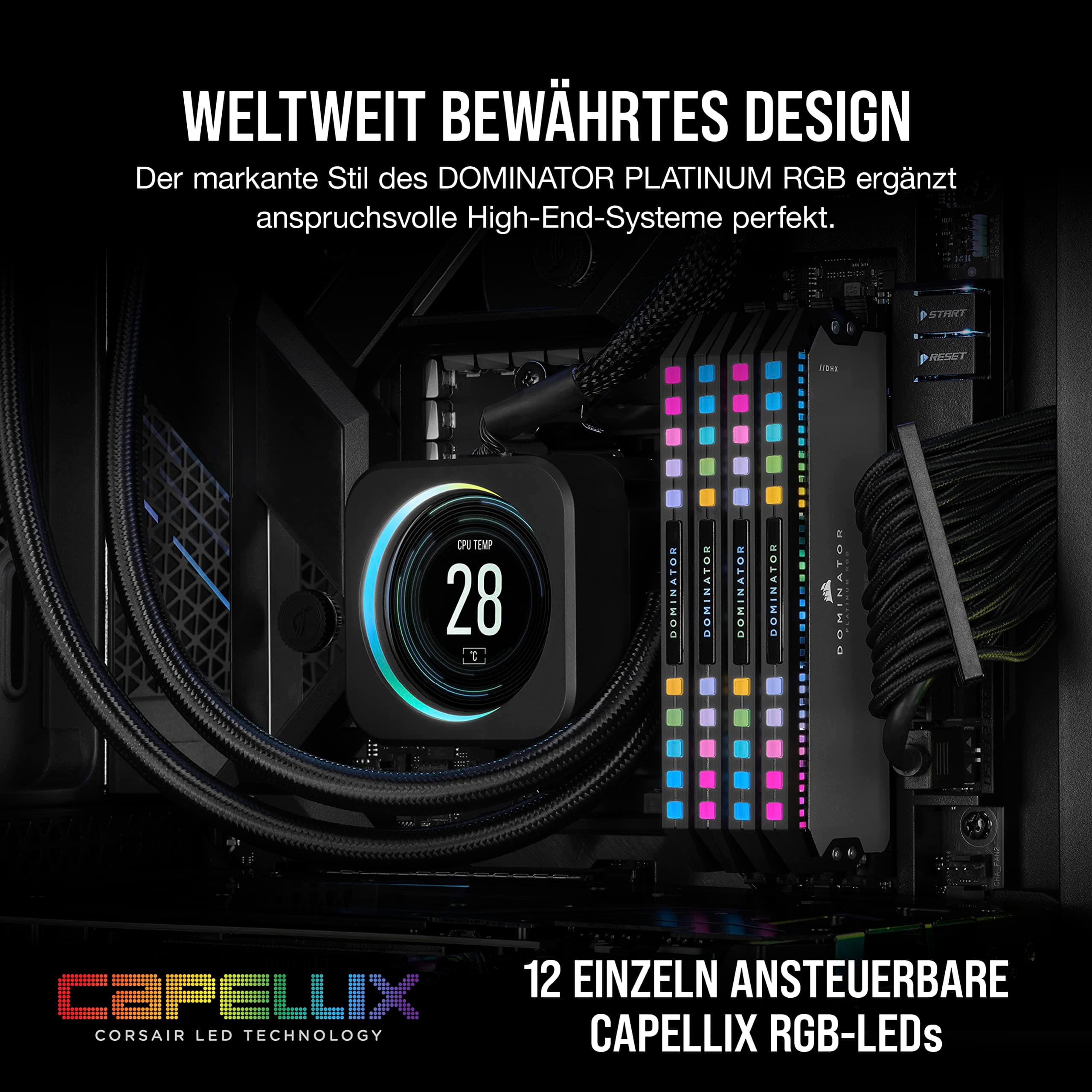 CORSAIR Dominator Platinum RGB DDR5 64GB (2x32GB) DDR5 Bis zu 6000MHz CL30 AMD Expo Intel XMP iCUE Kompatibler Computerspeicher - Grau (CMT64GX5M2B6000Z30) Bild 7