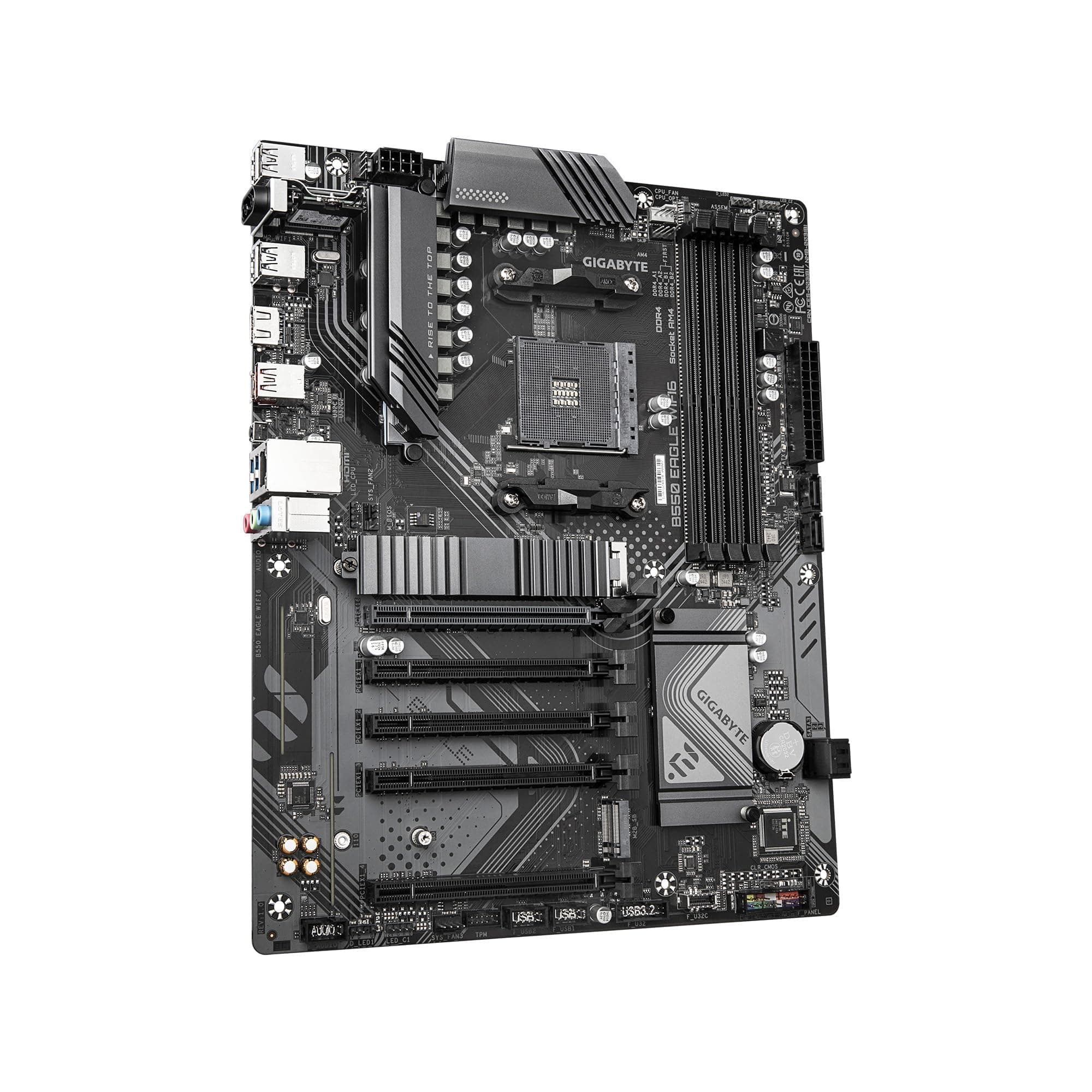 GIGABYTE B550 Eagle WIFI6 Mainboard – AMD Ryzen 5000 G-Serie CPUs, 10+3+1 Phasen VRM, bis zu 3200 MHz DDR4, 1xPCIe 4.0 + 1xPCIe 3.0 M.2, 1GbE LAN, WiFi 6, USB 3.2 Gen 2 Bild 5