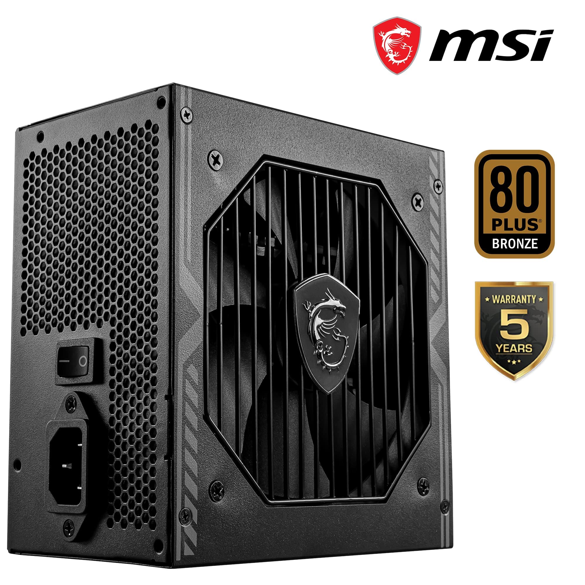 MSI MAG A650BN UK-Netzteil, 650 W, 80 Plus Bronze-Zertifiziert, 12 V Single-Rail, DC-to Bild 3