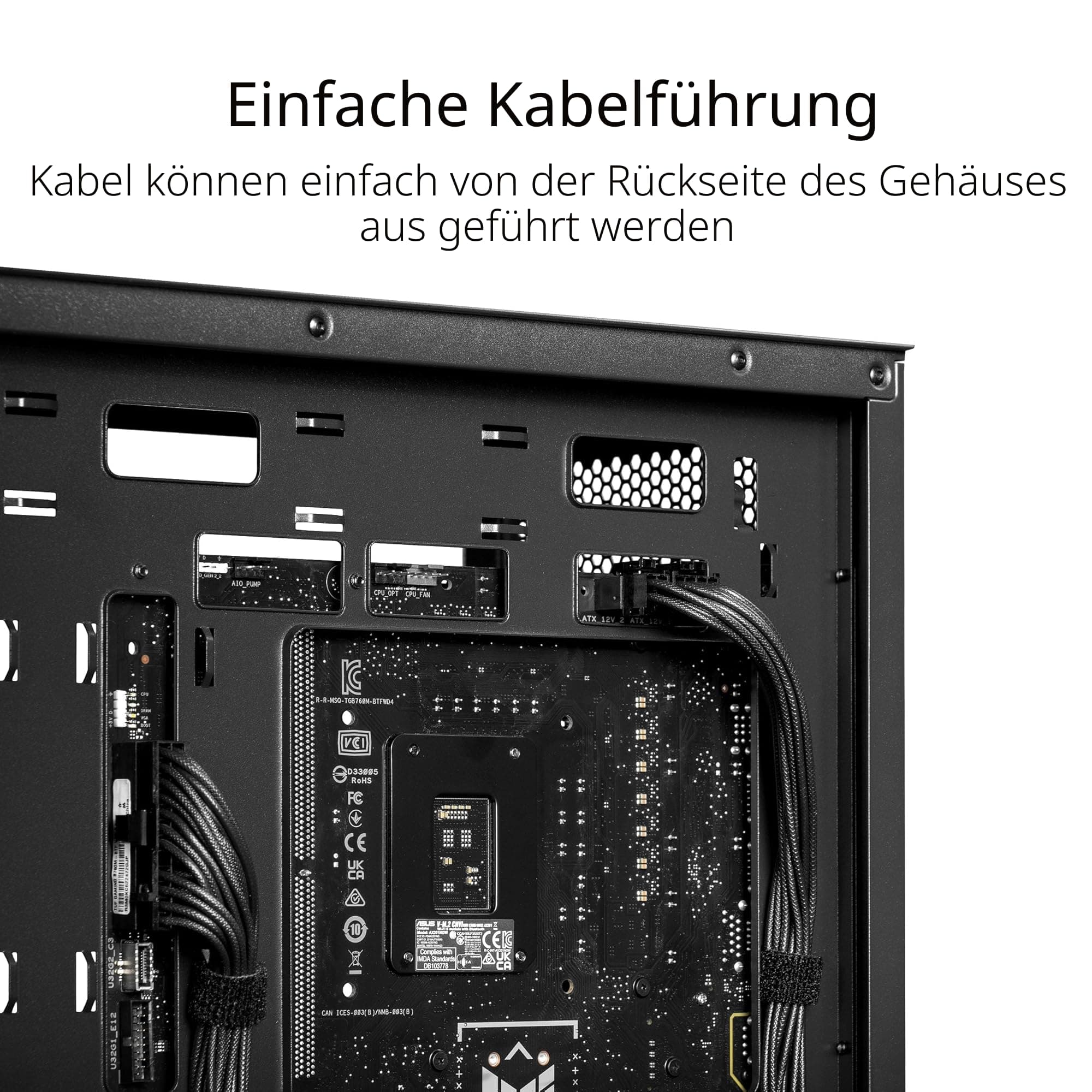 ASUS TUF Gaming B760M-BTF WiFi D4 Mainboard Sockel Intel LGA 1700 (Intel B760, mATX, DDR4 Speicher, PCIe 5.0, 2X M.2, WiFi 6, Thunderbolt 4, Aura Sync) M-BTF WiFi D4 TUF B760 Bild 5