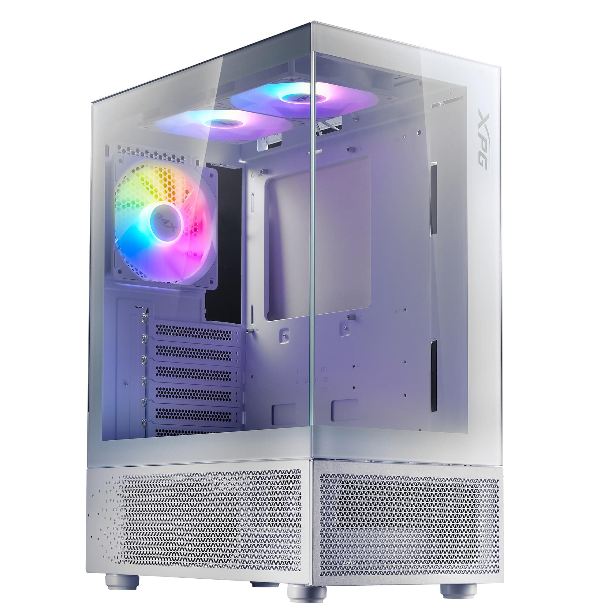 XPG Invader X Mini White ATX Mid Tower PC Case with 5 X ARGB Fans, VGA Support Up to 330mm, CPU Cooler Support Up to 166mm - INVADERXMINIMT-WHCWW Bild 2