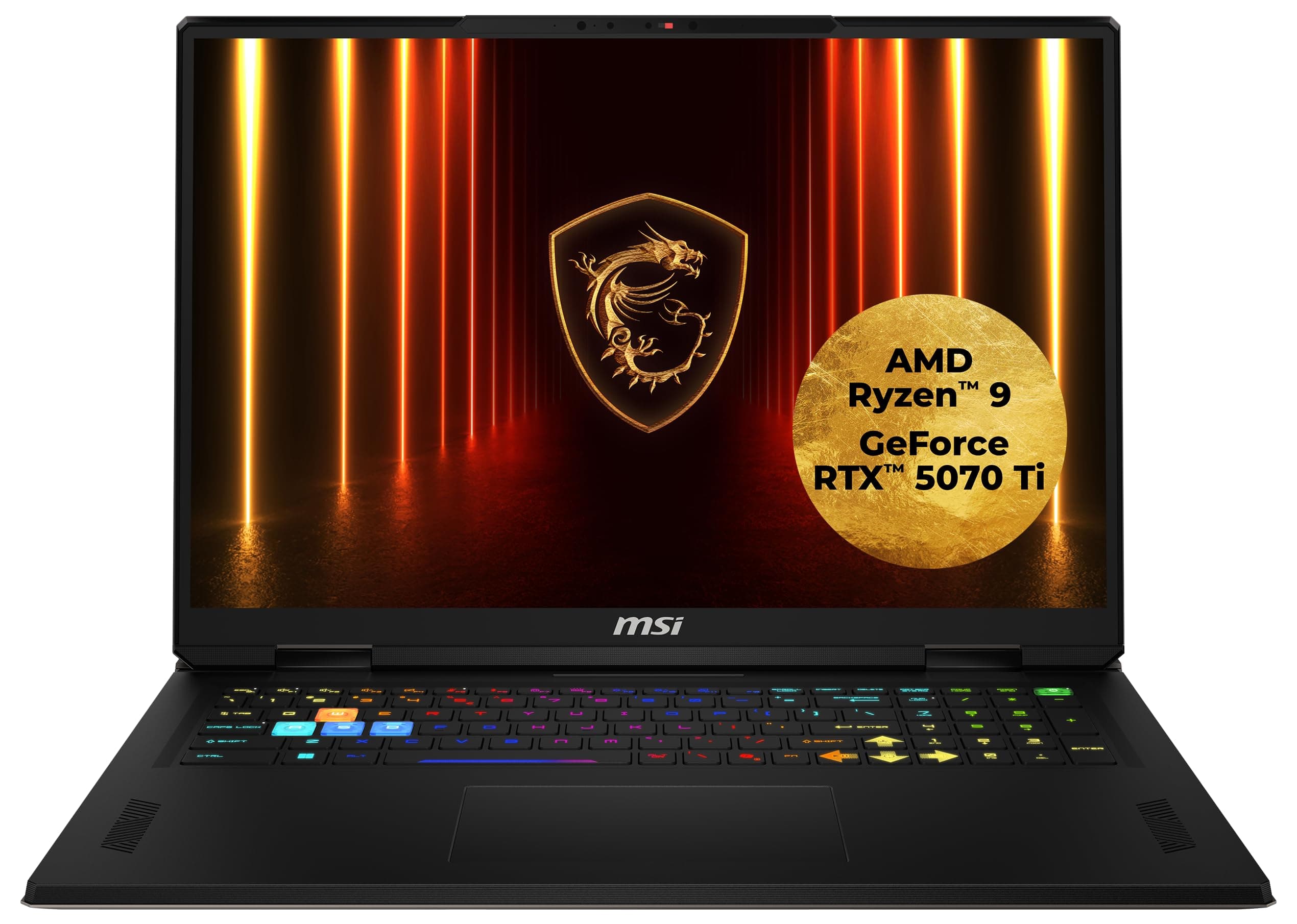 MSI Vector A18 HX Gaming-Laptop, 18" QHD+ 240 Hz Display, AMD Ryzen 9 9955HX, NVIDIA GeForce RTX 5070 Ti, 32 GB DDR5, 1 TB SSD, Windows 11 Home, QWERTZ Tastatur, A9WHG-081 AMD Ryzen™ 9 9955HX Processor RTX5070TI